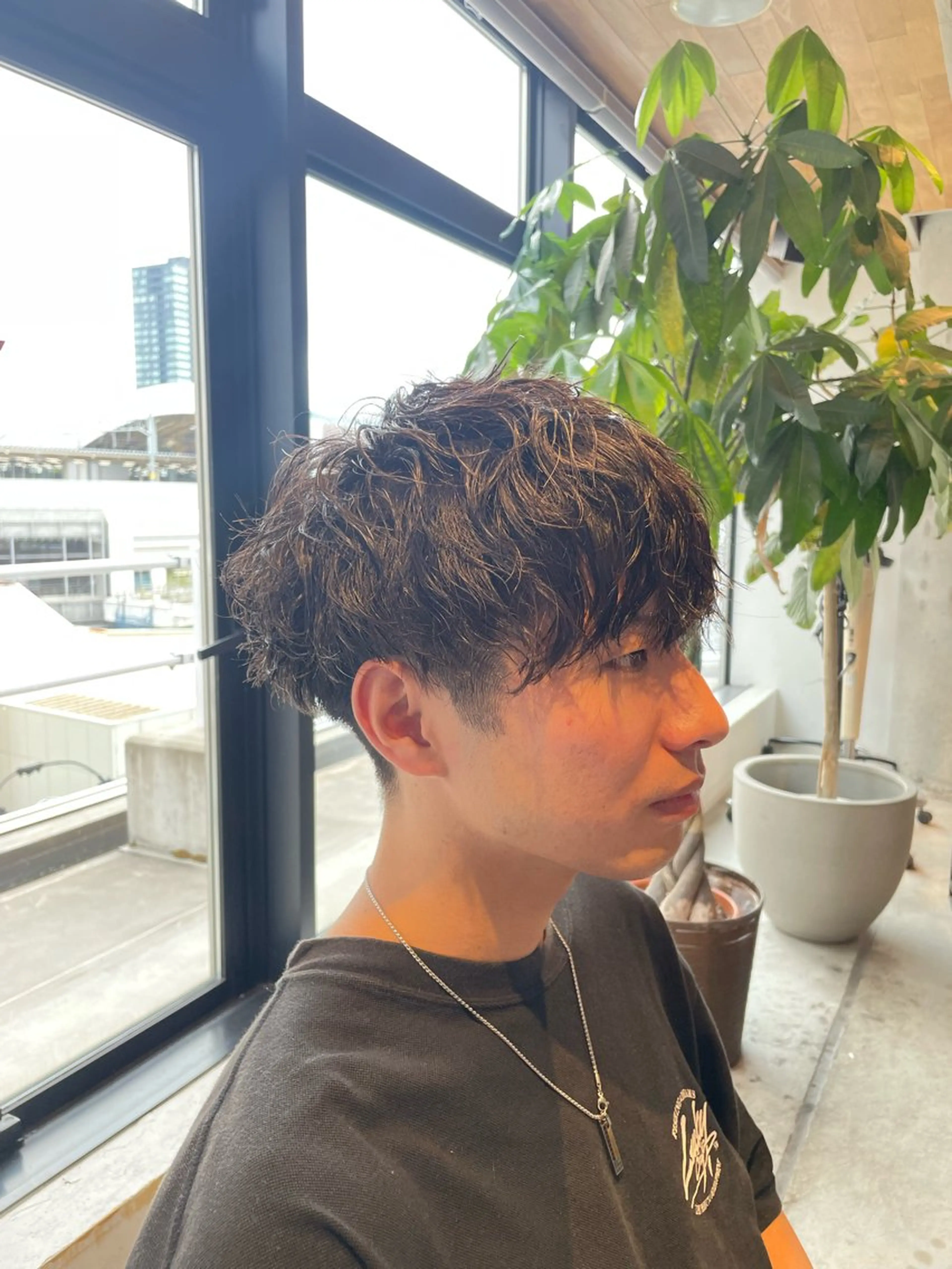 メンズ カット パーマ トリートメント ベージュカラー/新潟 カラー特化/落合優吾のヘアスタイル