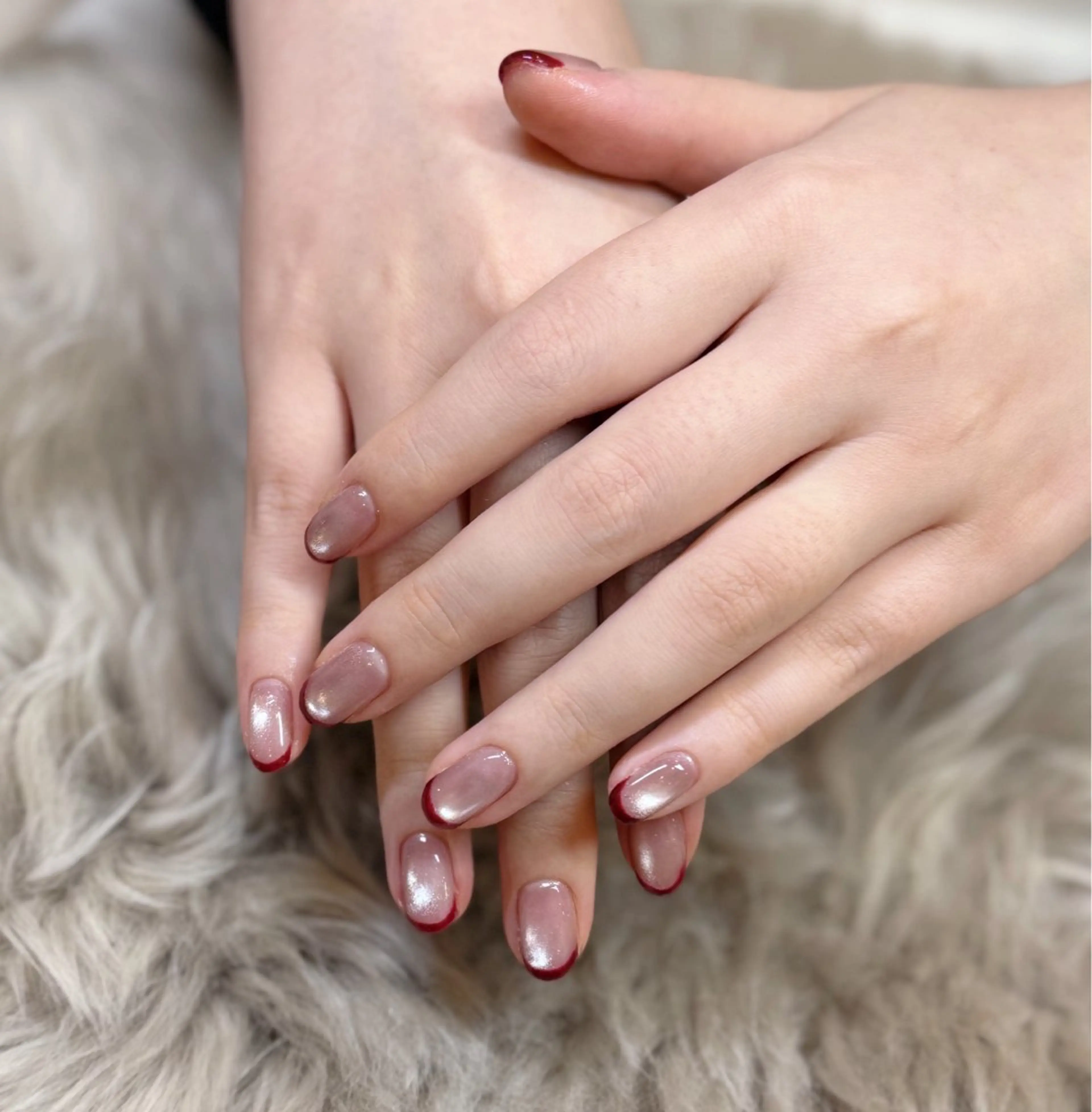 ネイル フレンチネイル ジェルネイル マグネットネイル メンズネイル ピンク ハンドネイル MIMnail メンズネイリストのネイルデザイン