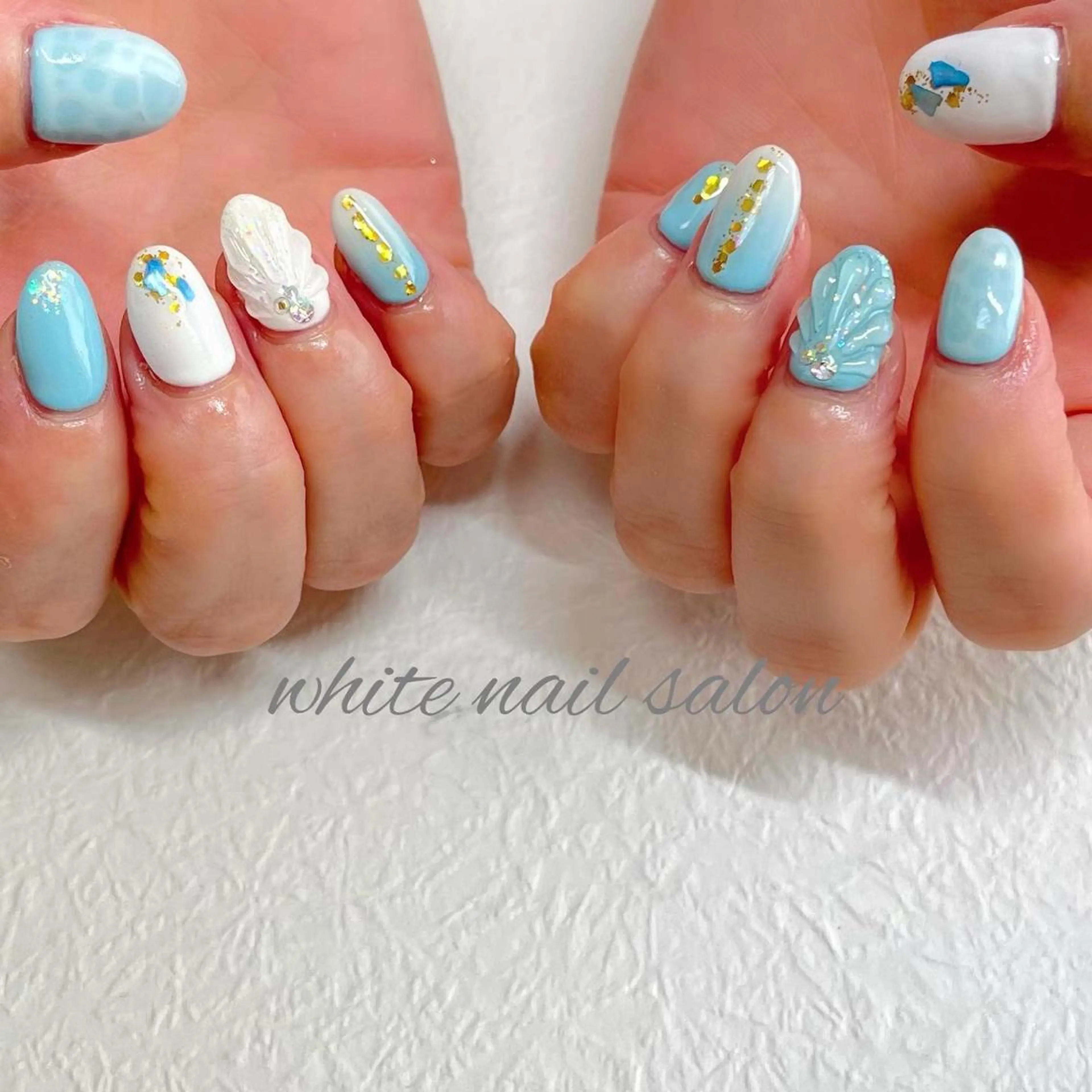 ネイル フットネイル ジェルネイル ハードジェル ラメ(グリッター) 持ち込み ハンドネイル white nail salonのネイルデザイン