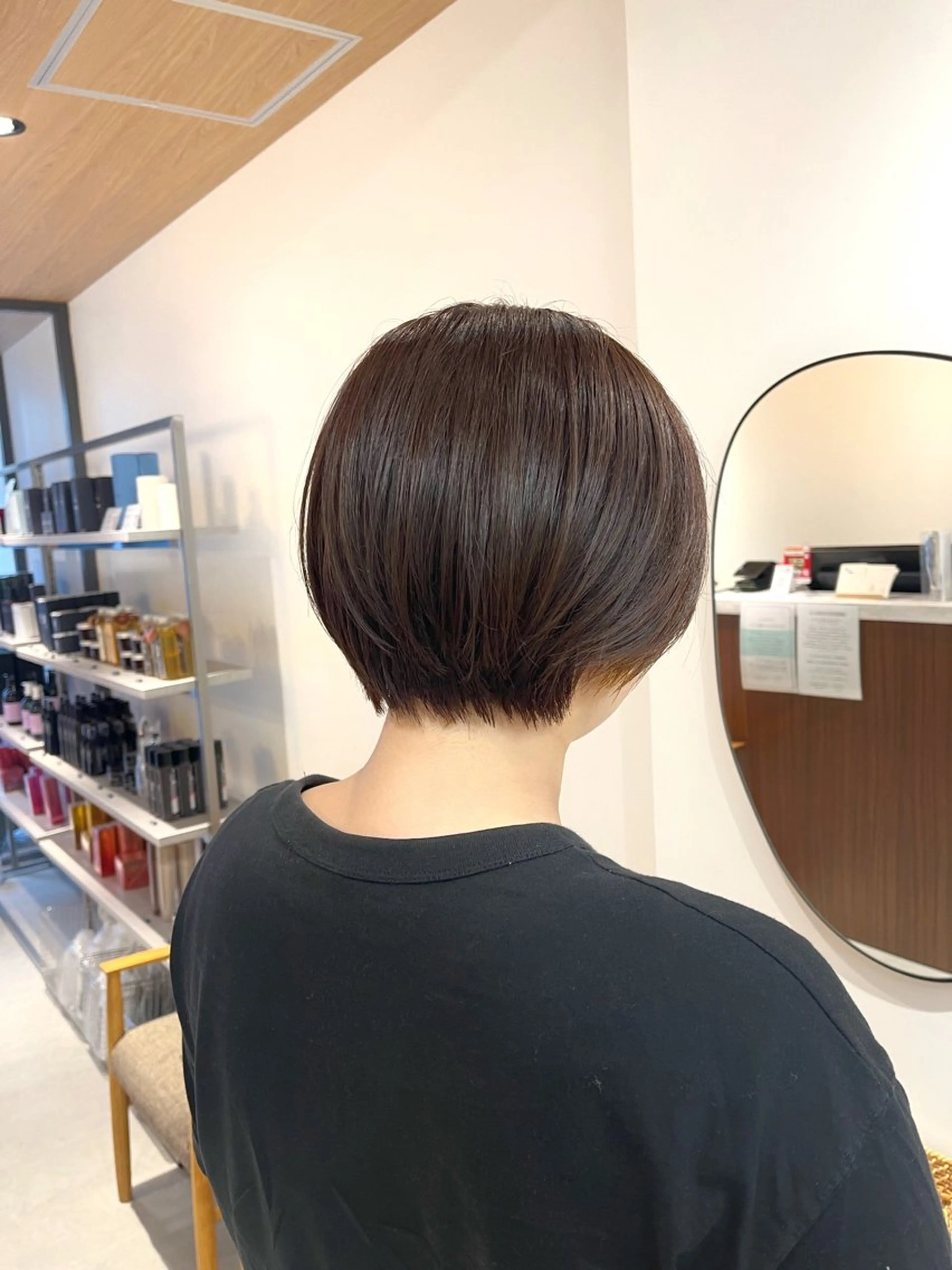ショート カラー ブラウンカラー オレンジ オレンジブラウン 池田 未瑠のヘアスタイル