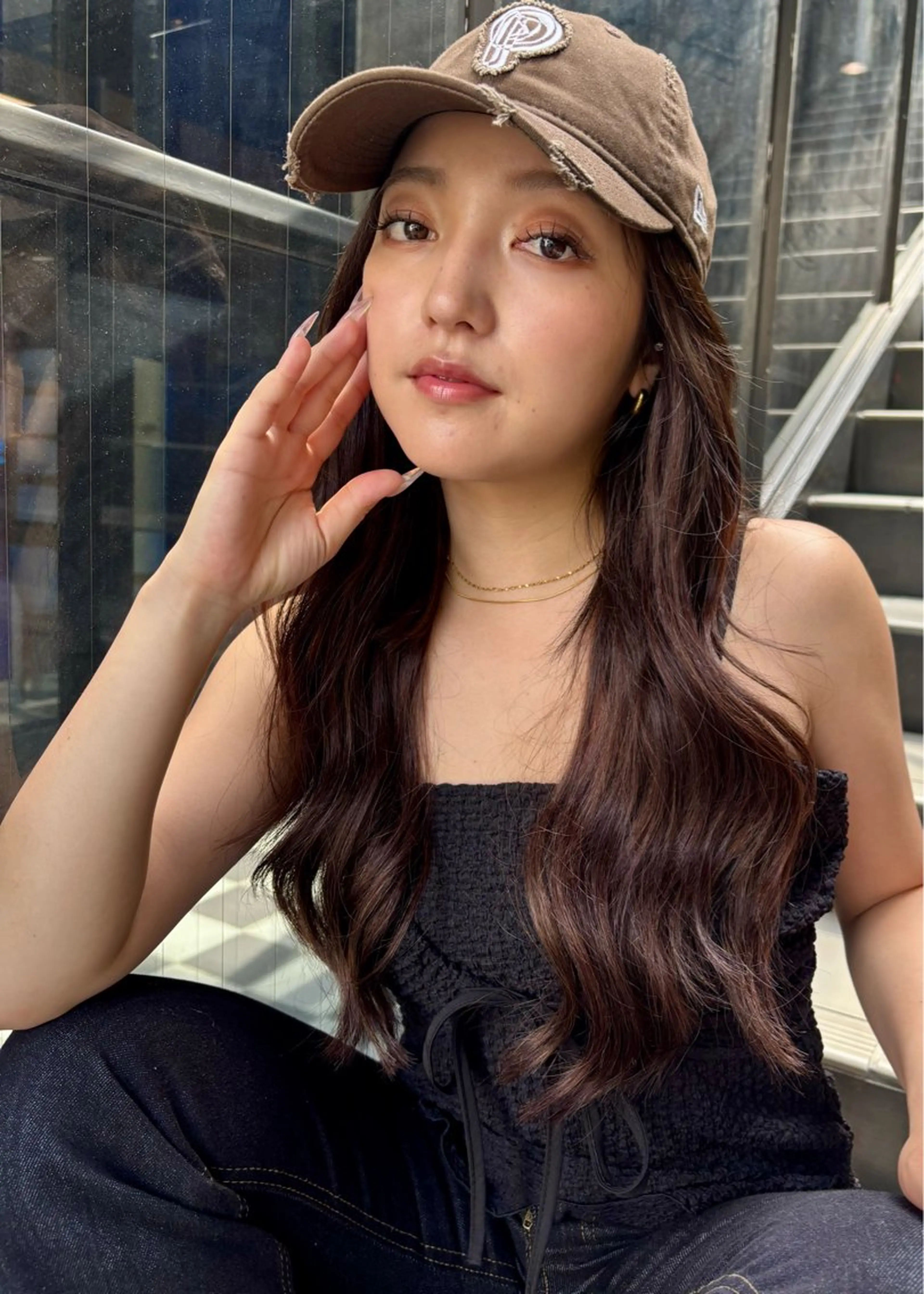 ロング カラー グレージュ ラベンダーカラー ラベンダーグレージュ ラベンダーグレー レイヤーカット カット ヘアカラー トリートメント ブリーチカラーレイヤ ーカット🦋annaのヘアスタイル