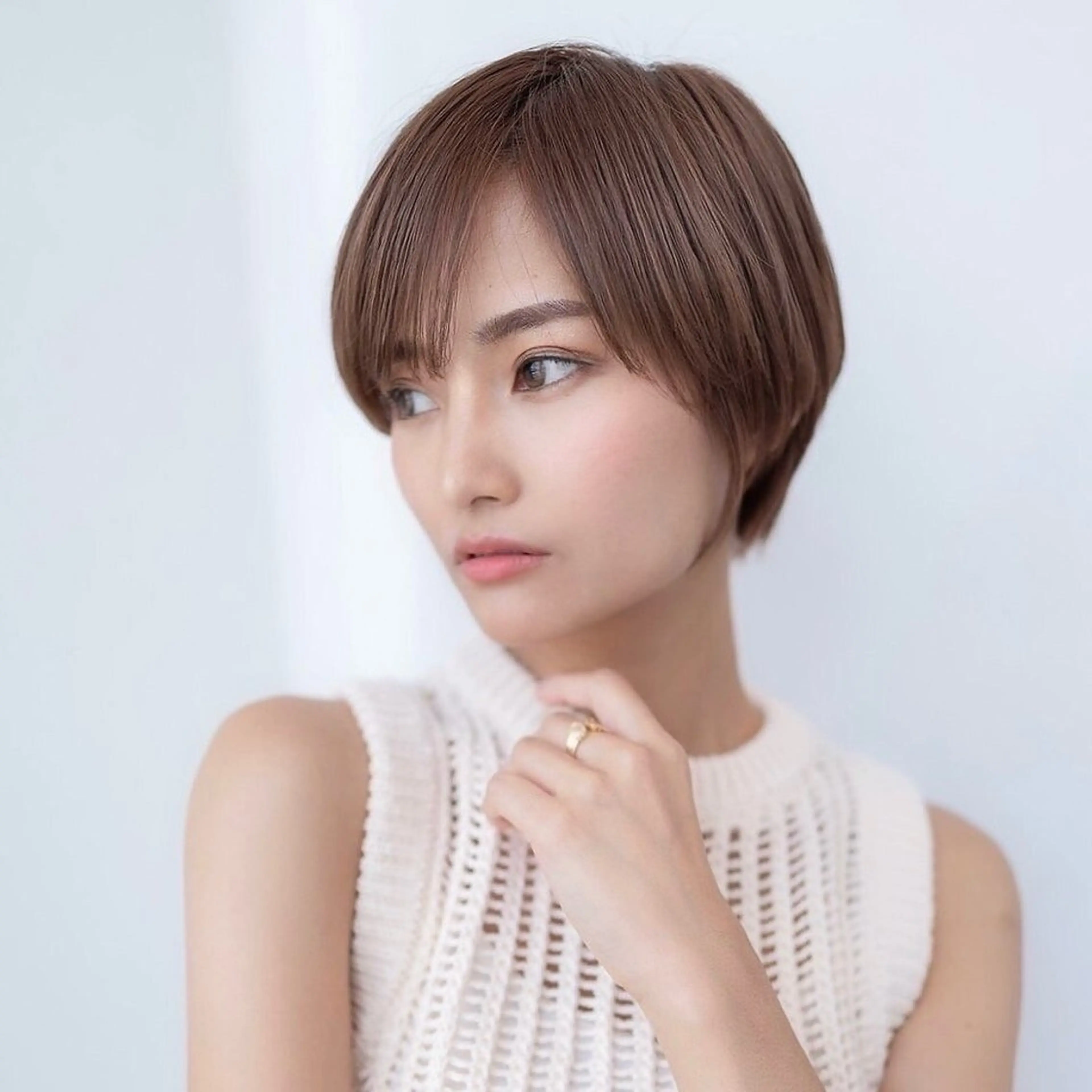 ショート カラー ショートボブ ショートレイヤー ハンサムショート 丸みショート ボブ 田中航平/渋谷ボブ/ レイヤーボブのヘアスタイル