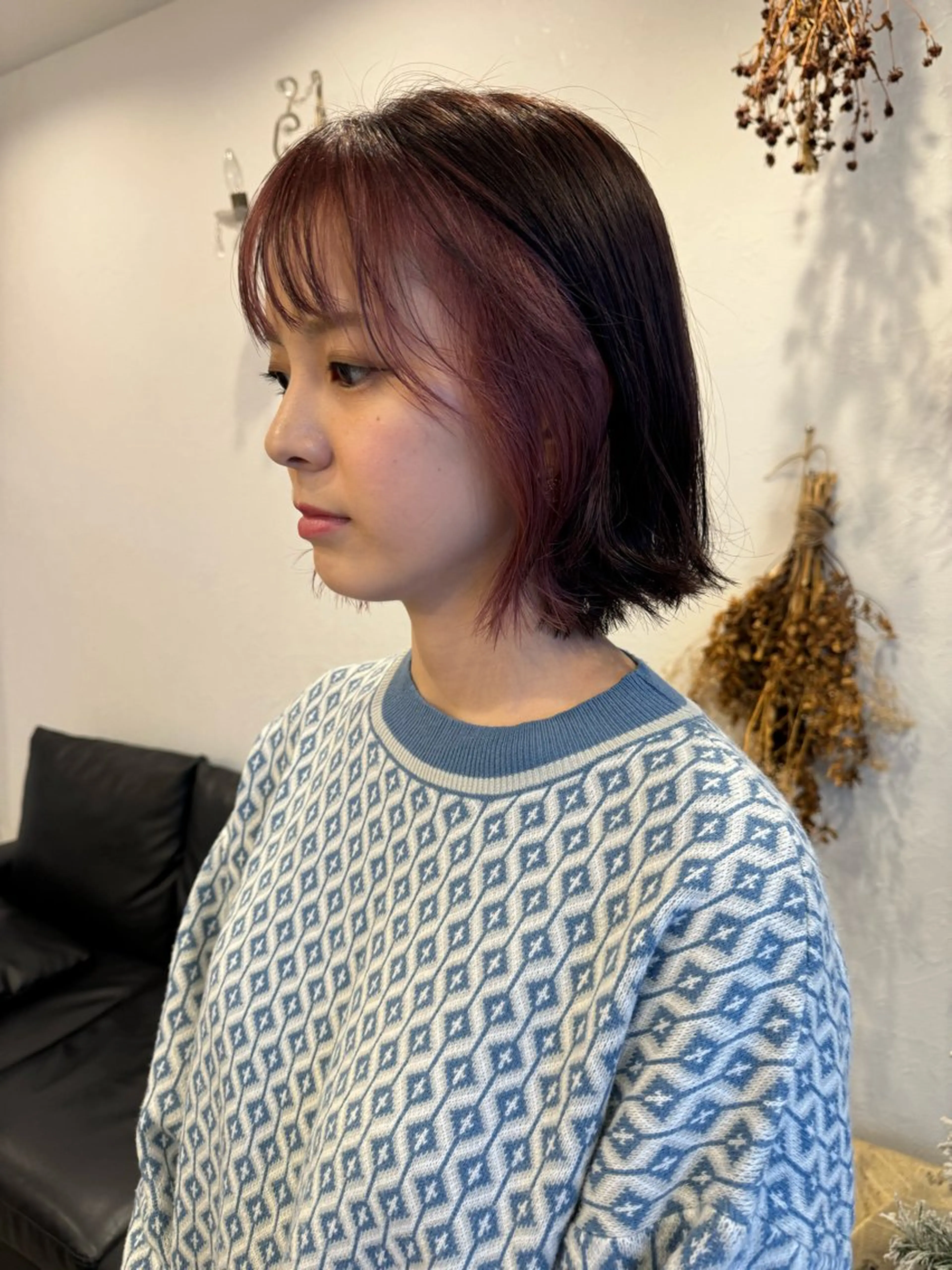 ショート カラー ミストバング  フェイスフレーミング ピンクカラー ヘアカラー m ā l o.🌷 サカモトマイコのヘアスタイル
