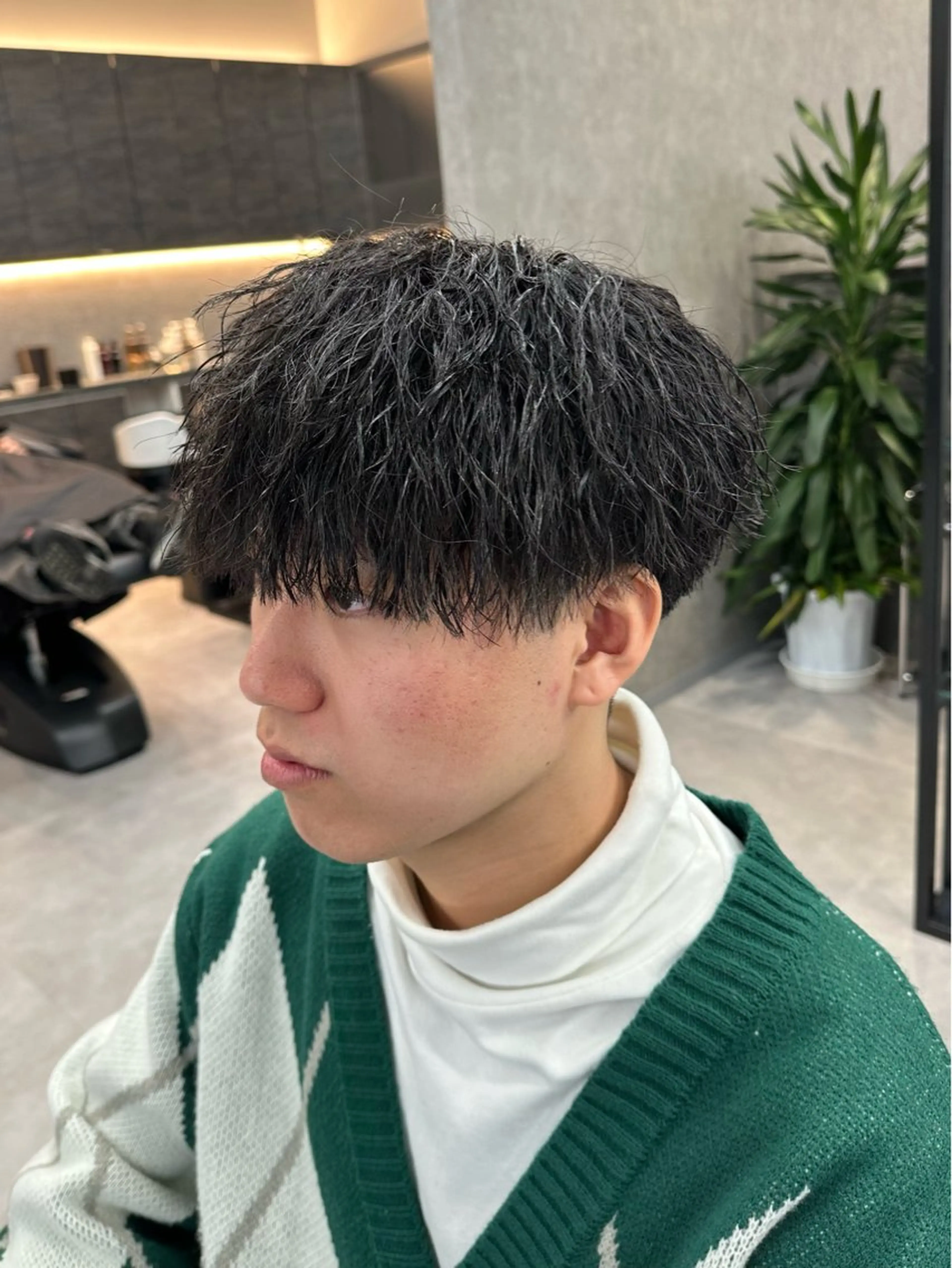 カラー パーマ メンズ カット パーマ 札幌美容室 /光👑のヘアスタイル