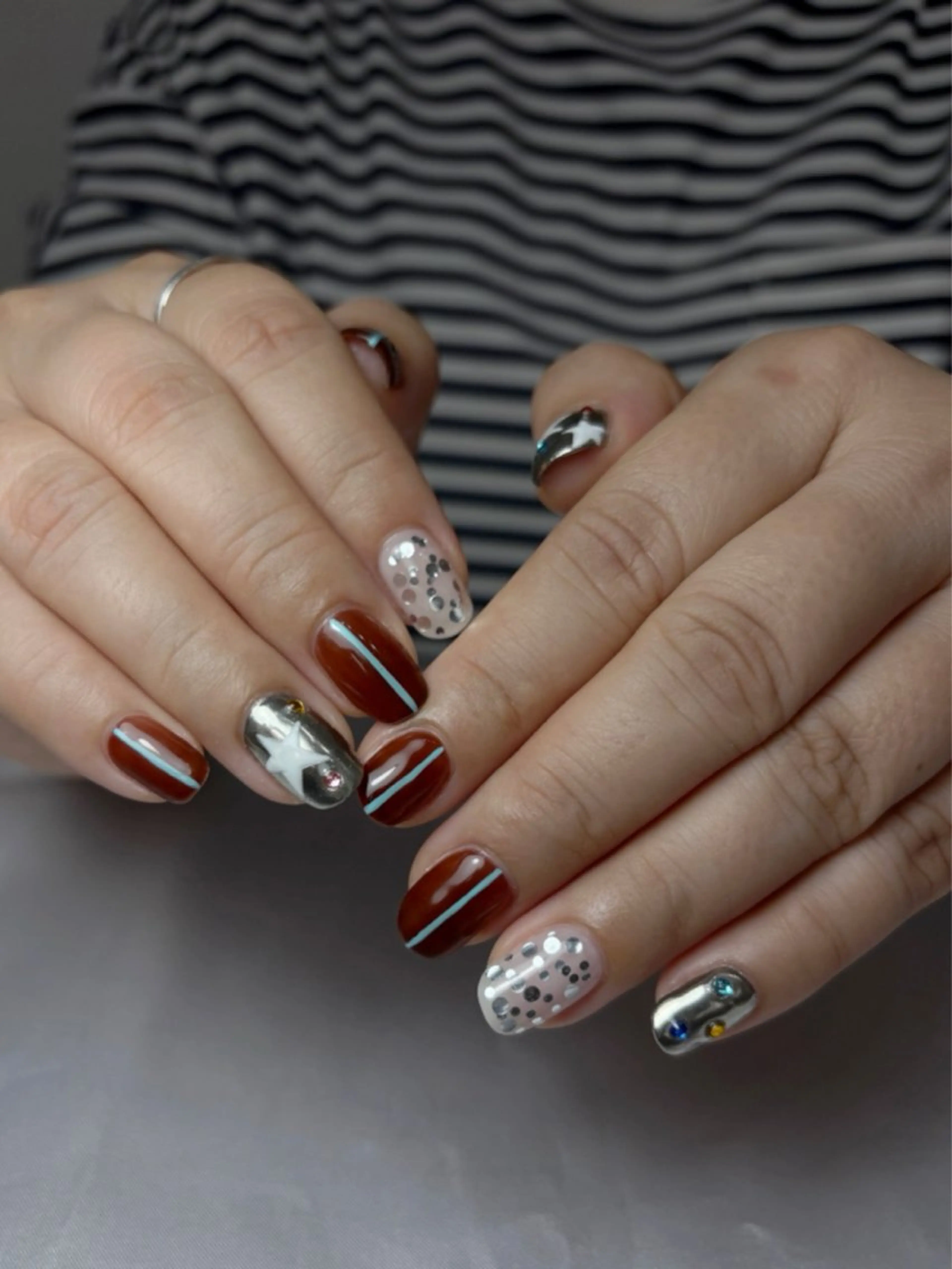 ネイル カジュアル 持ち込み ハンドネイル nail salon toki.のネイルデザイン