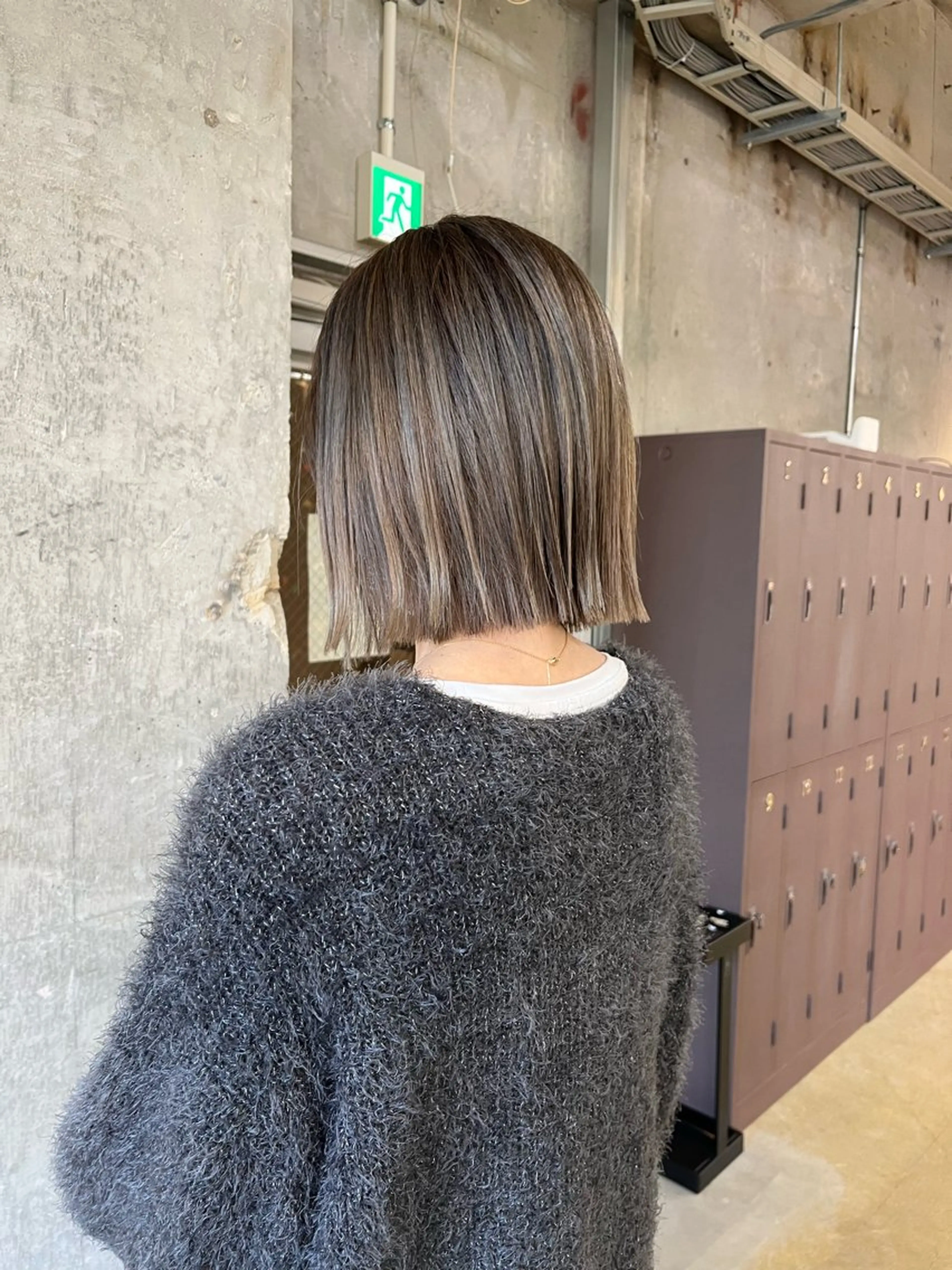 ミディアム カラー ハイライトカラー ハイライト カット ヘアカラー 小木曽智美 /ボブ/ショートのヘアスタイル