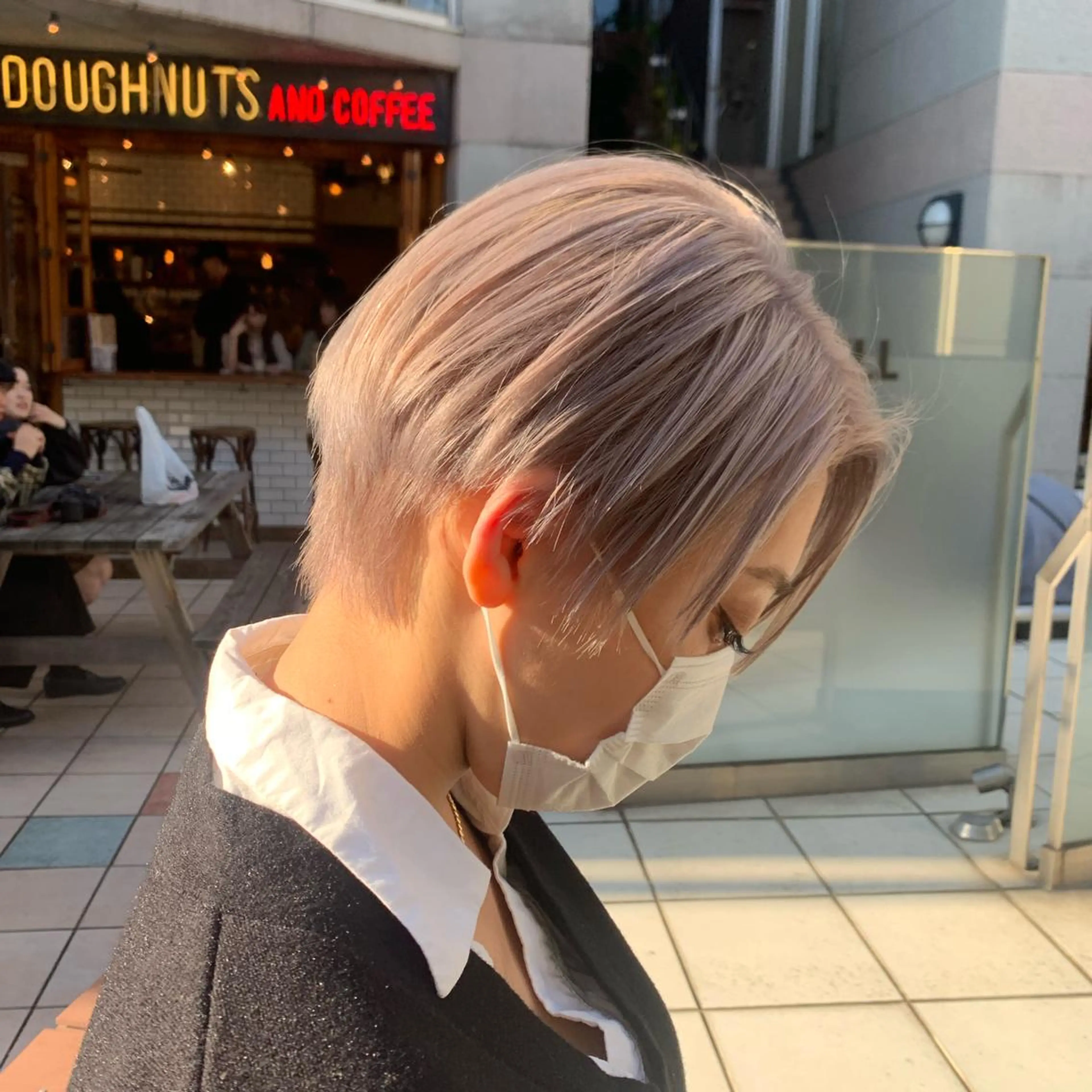 ショート カラー ヘアアレンジ ハイトーン/美髪矯正 🍃大江拓実のヘアスタイル