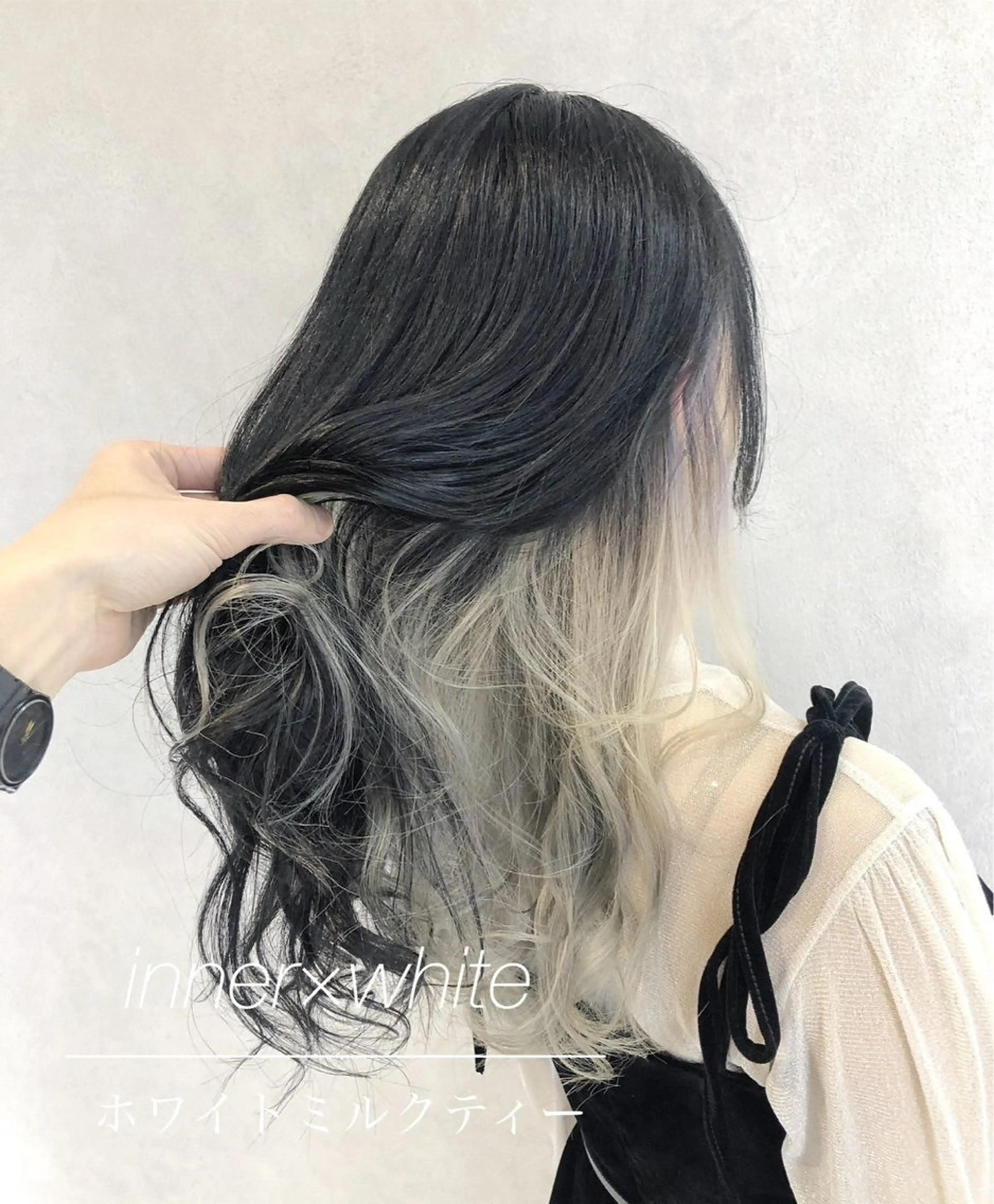 セミロング カラー ハイトーンカラー エクステ 代表/七瀬/ギャル/ シールエクステ/渋谷のヘアスタイル