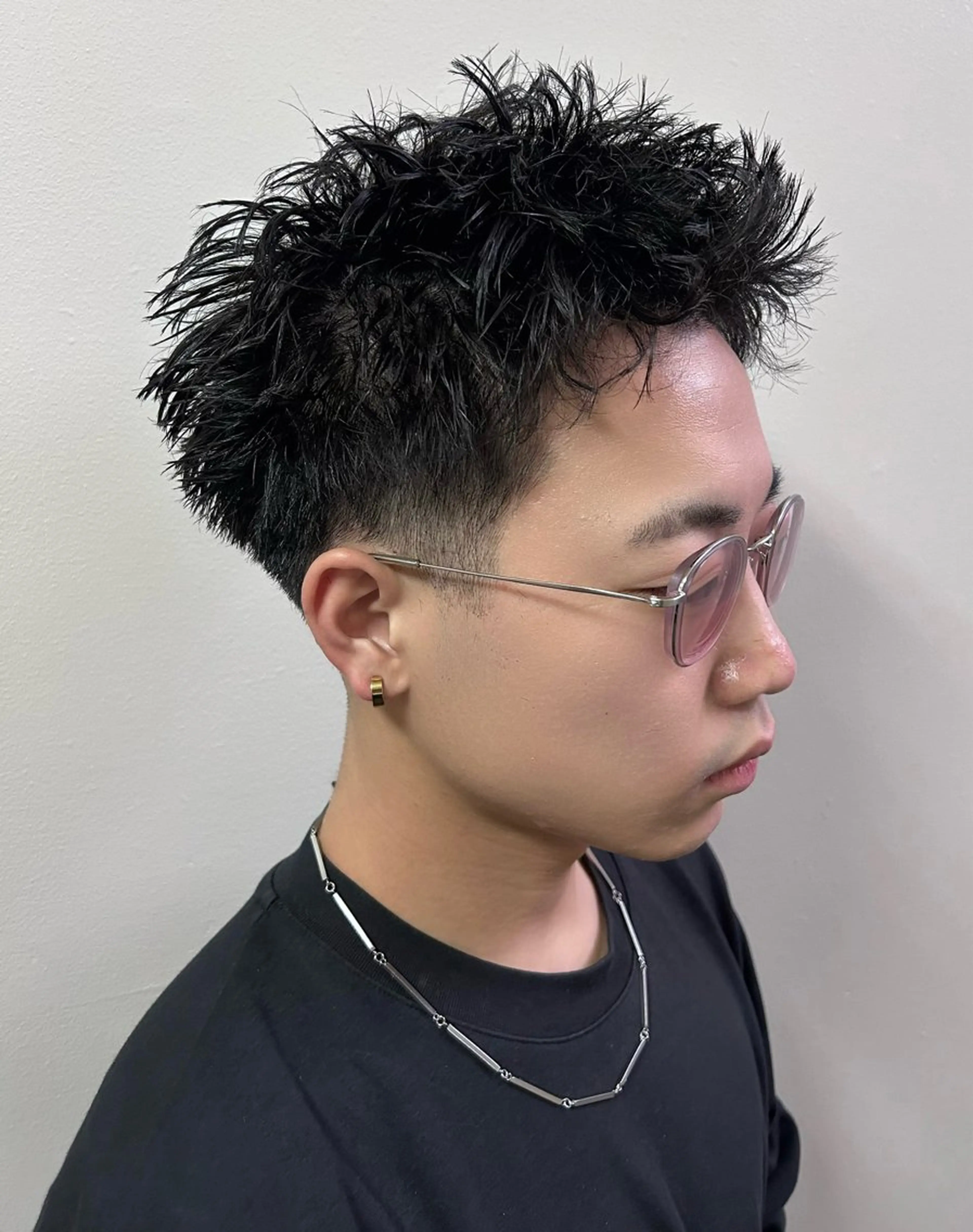 パーマ メンズ カット パーマ トリートメント ダブルカラー/ 艶髪/SHISEIのヘアスタイル