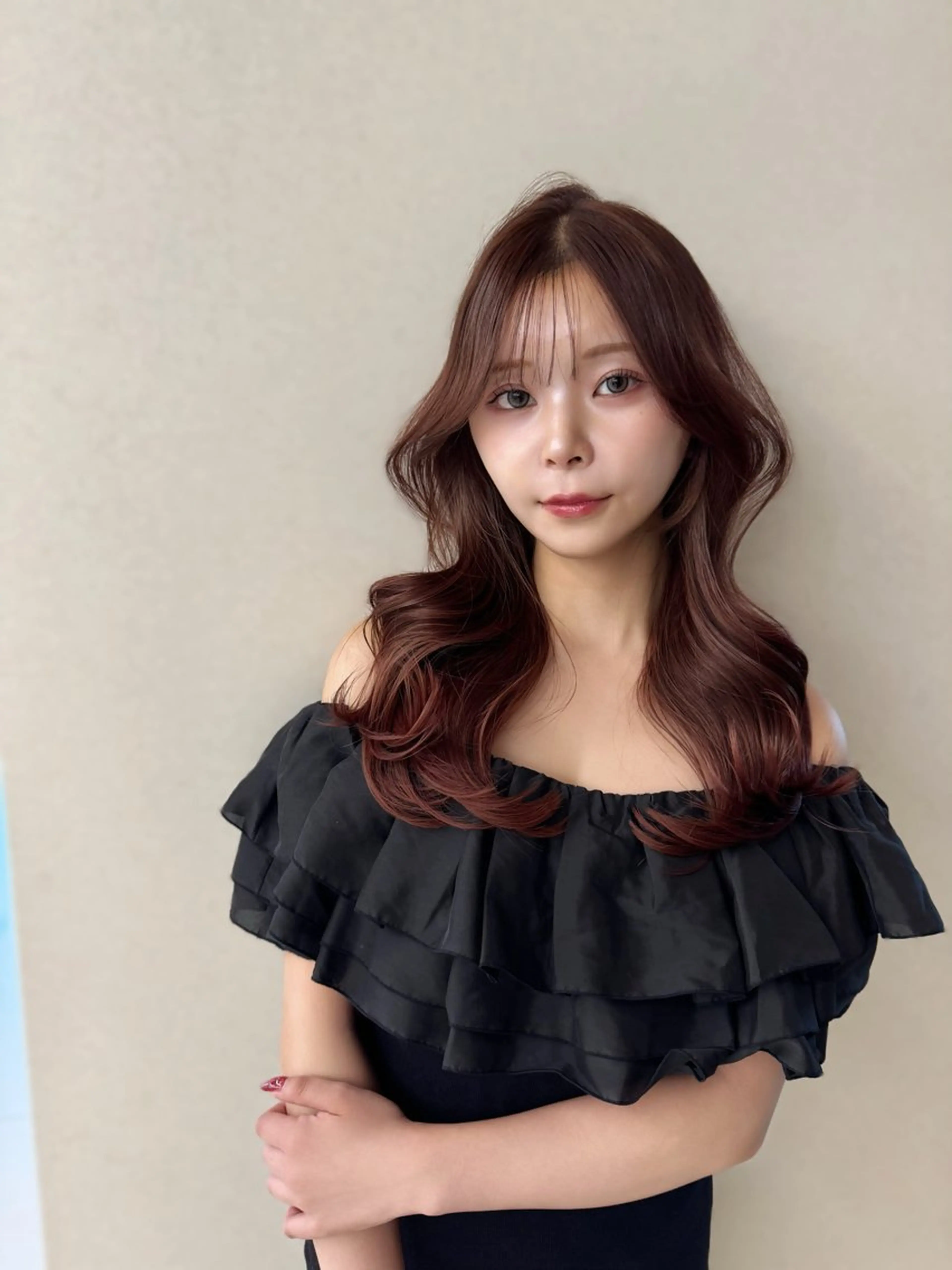 セミロング カラー カット ヘアカラー トリートメント COA GINZA 空也/前髪/顔まわりのヘアスタイル