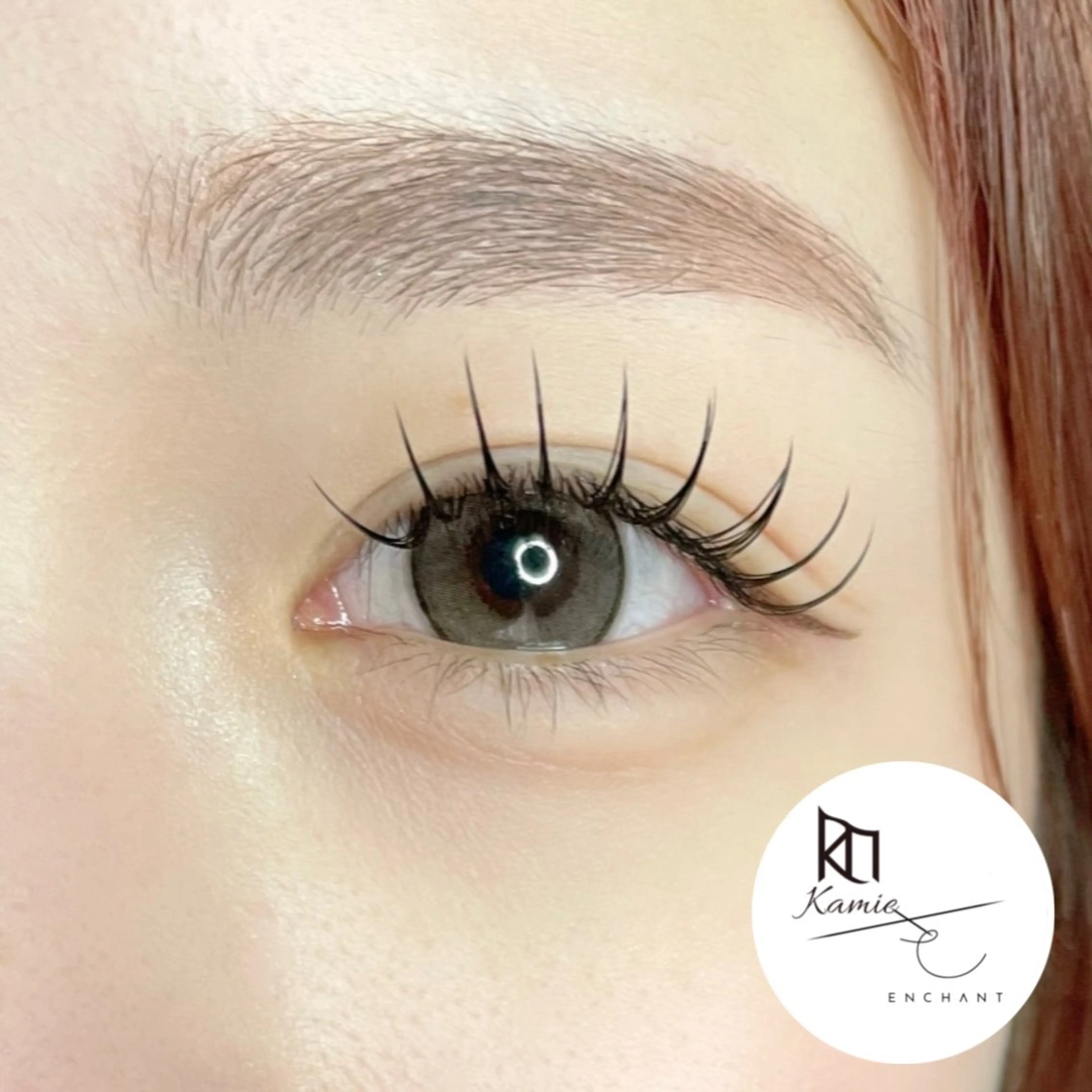 ミニモ限定💎フラットラッシュ120本👀束感仕上げも◎ L.LCカールあり🙆🏻‍♀️オフの有無ご連絡くださいの写真