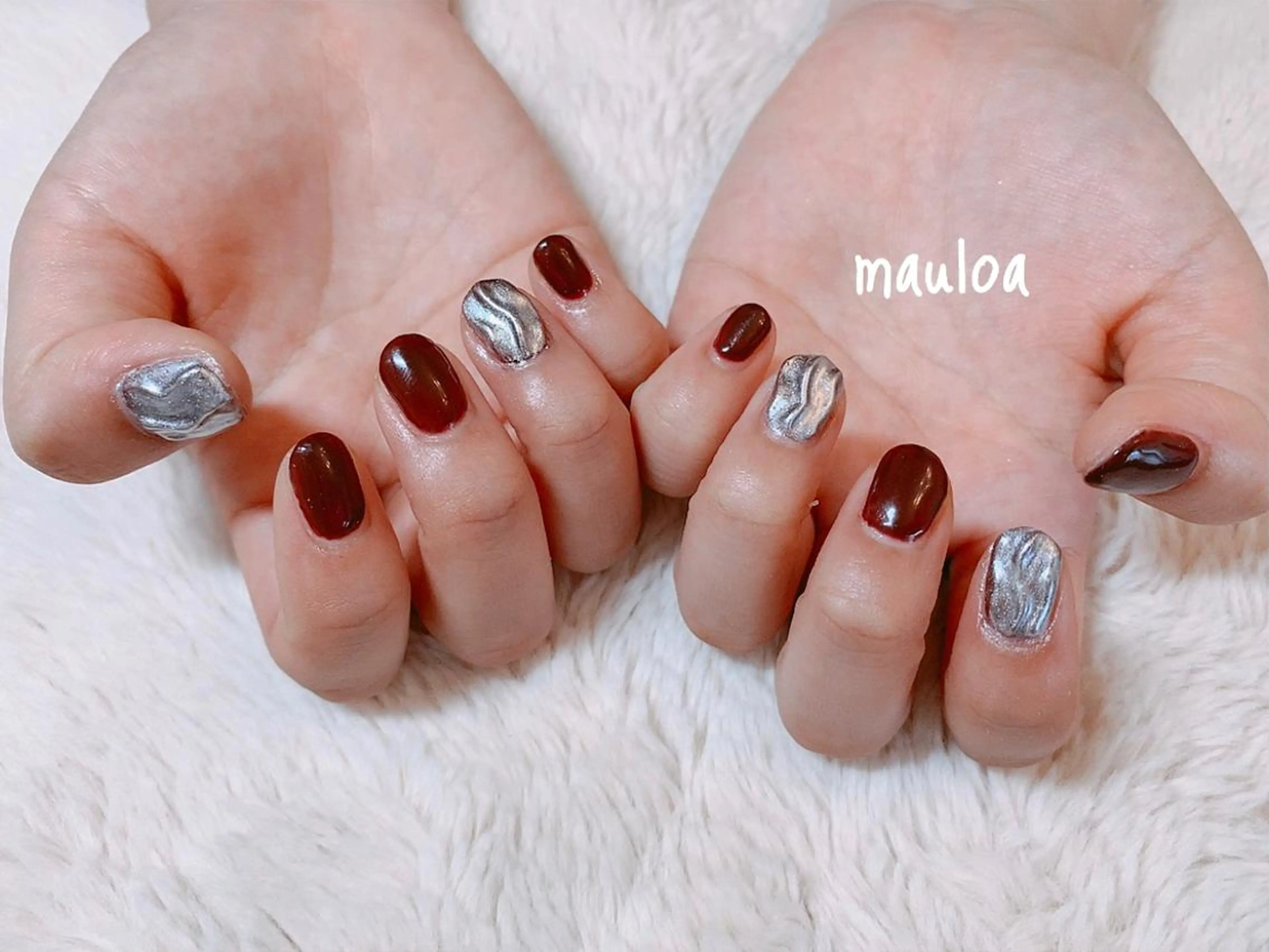 ネイル ボルドー ニュアンスネイル pipi..所属・pipi ..のネイルデザイン