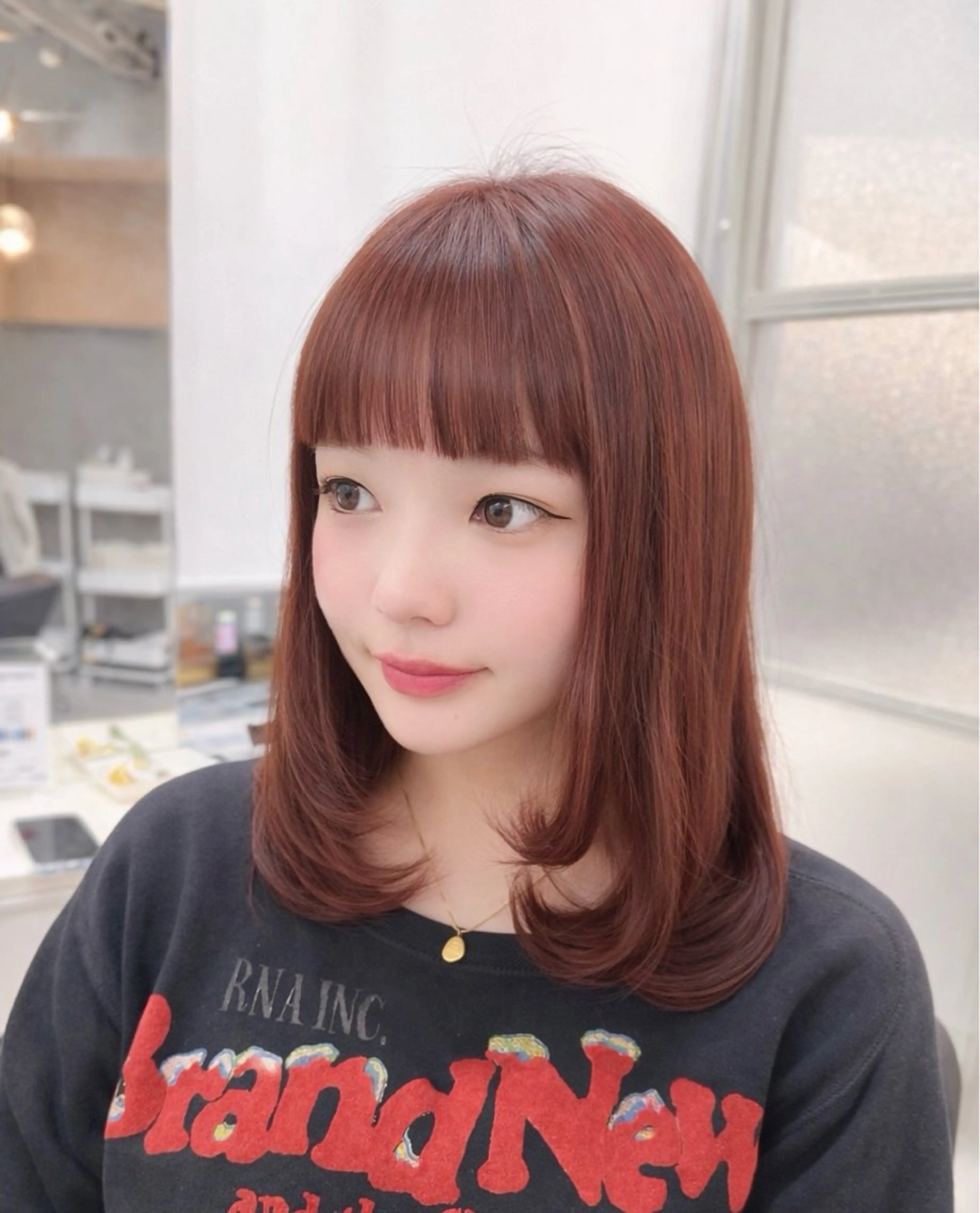 ミディアム ヘアカラー トリートメント MAHO/透明感カラ ー/髪質改善🍒のヘアスタイル