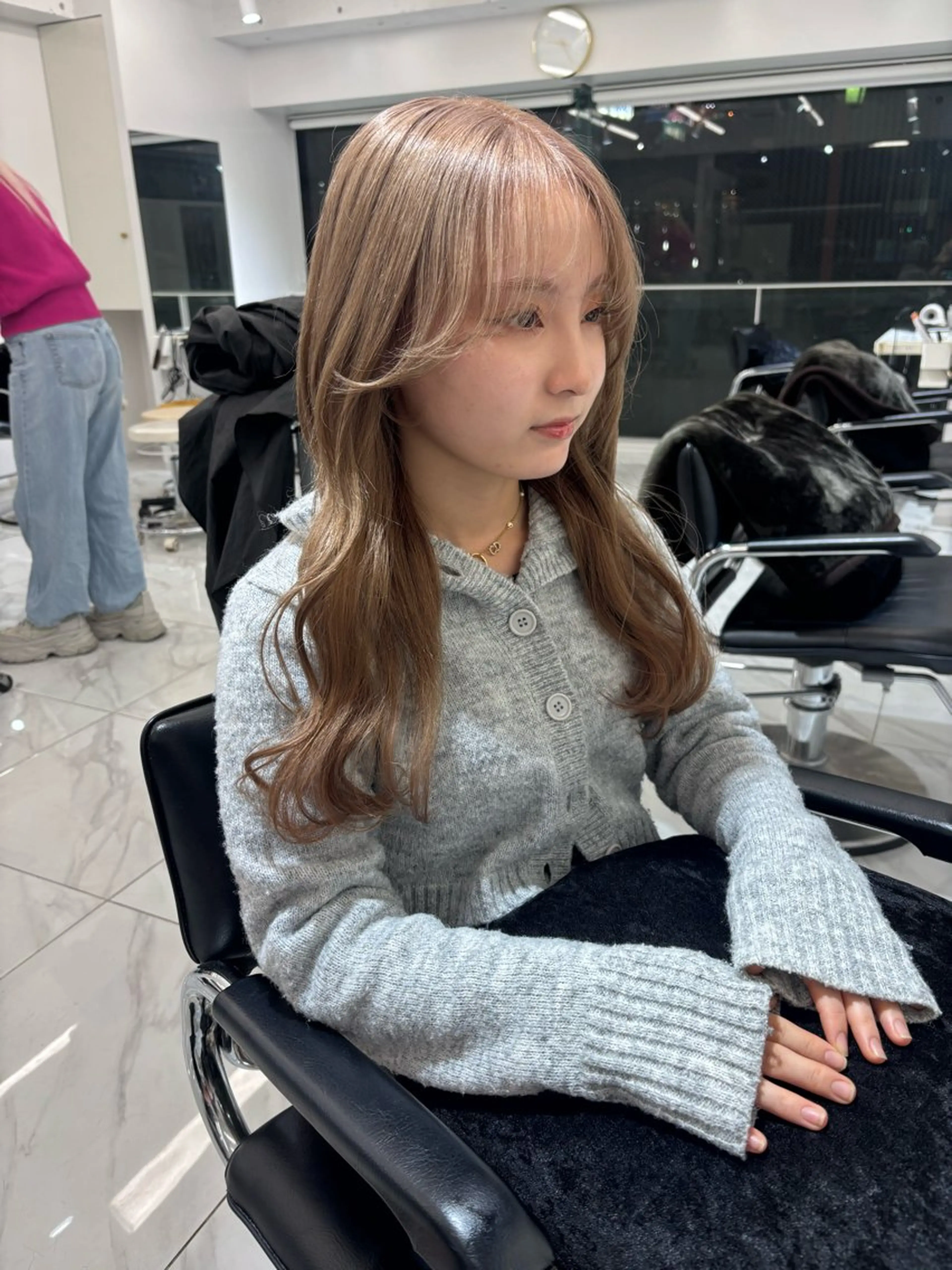 ロング カラー 透明感カラー ヘアカラー 🩶大人韓国ヘア 渋谷/Satsukiのヘアスタイル