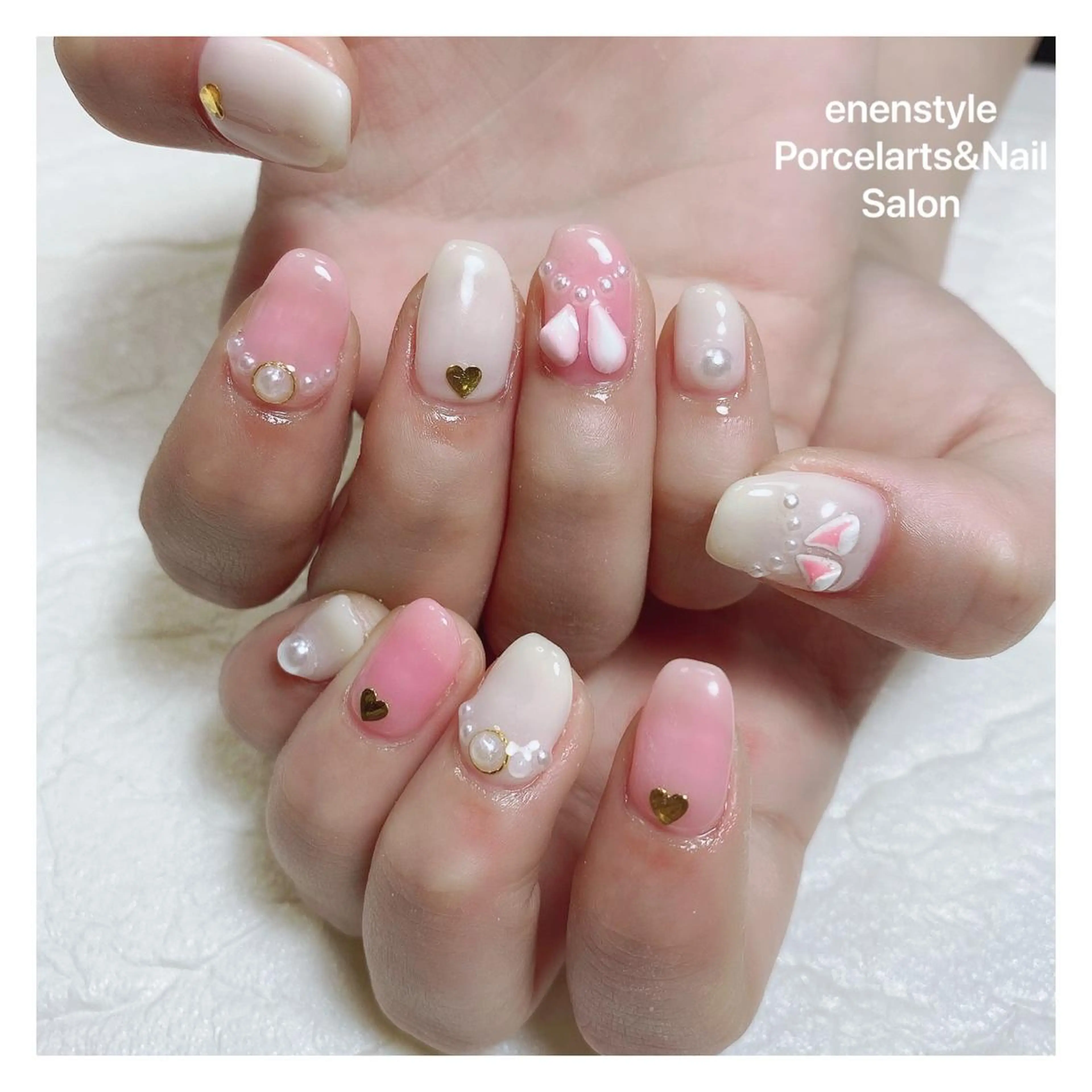 ミディアム ネイル ハンドネイル 👑enen style👑のネイルデザイン