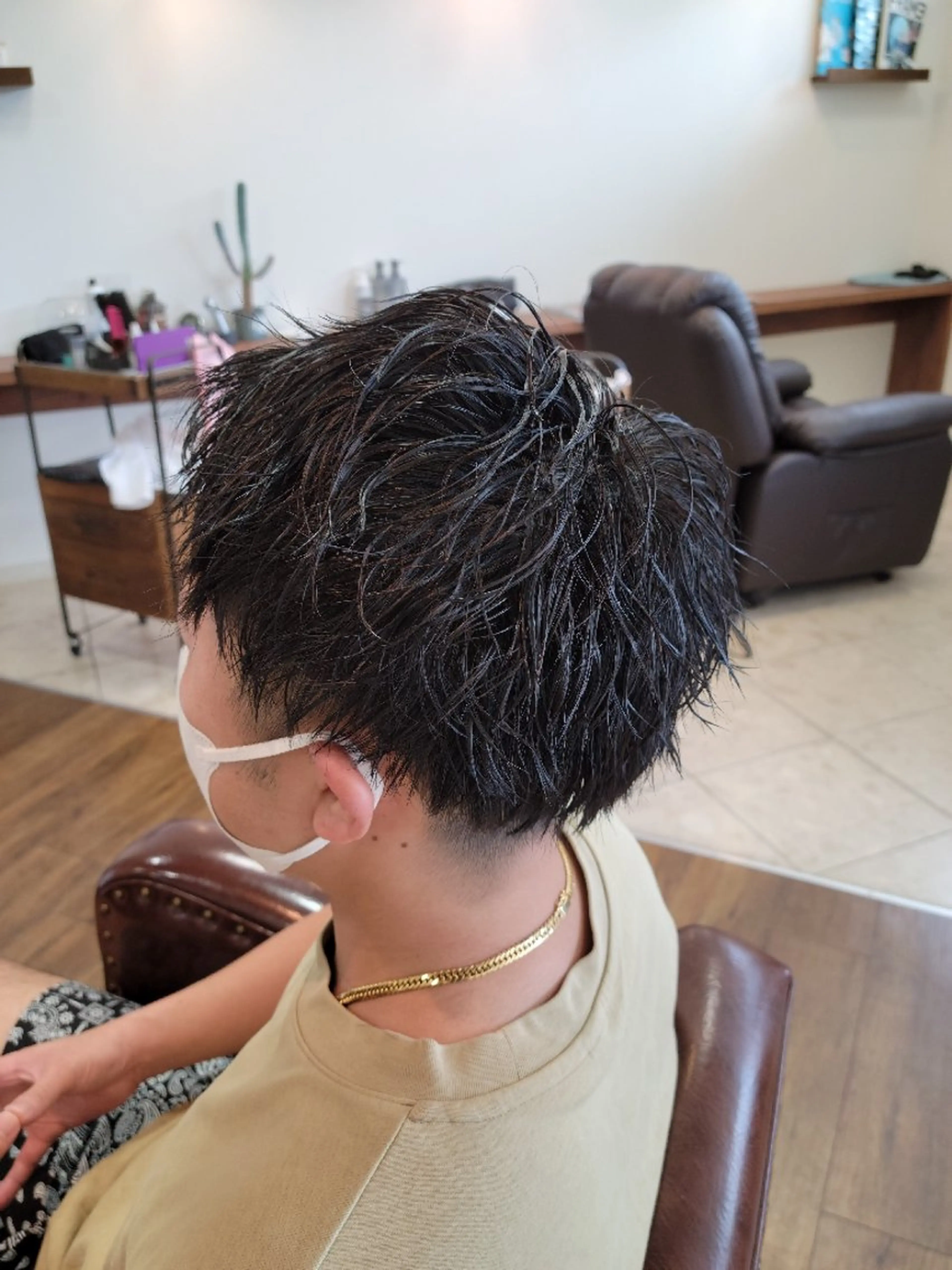 メンズ パーマ 中川 秀明のヘアスタイル