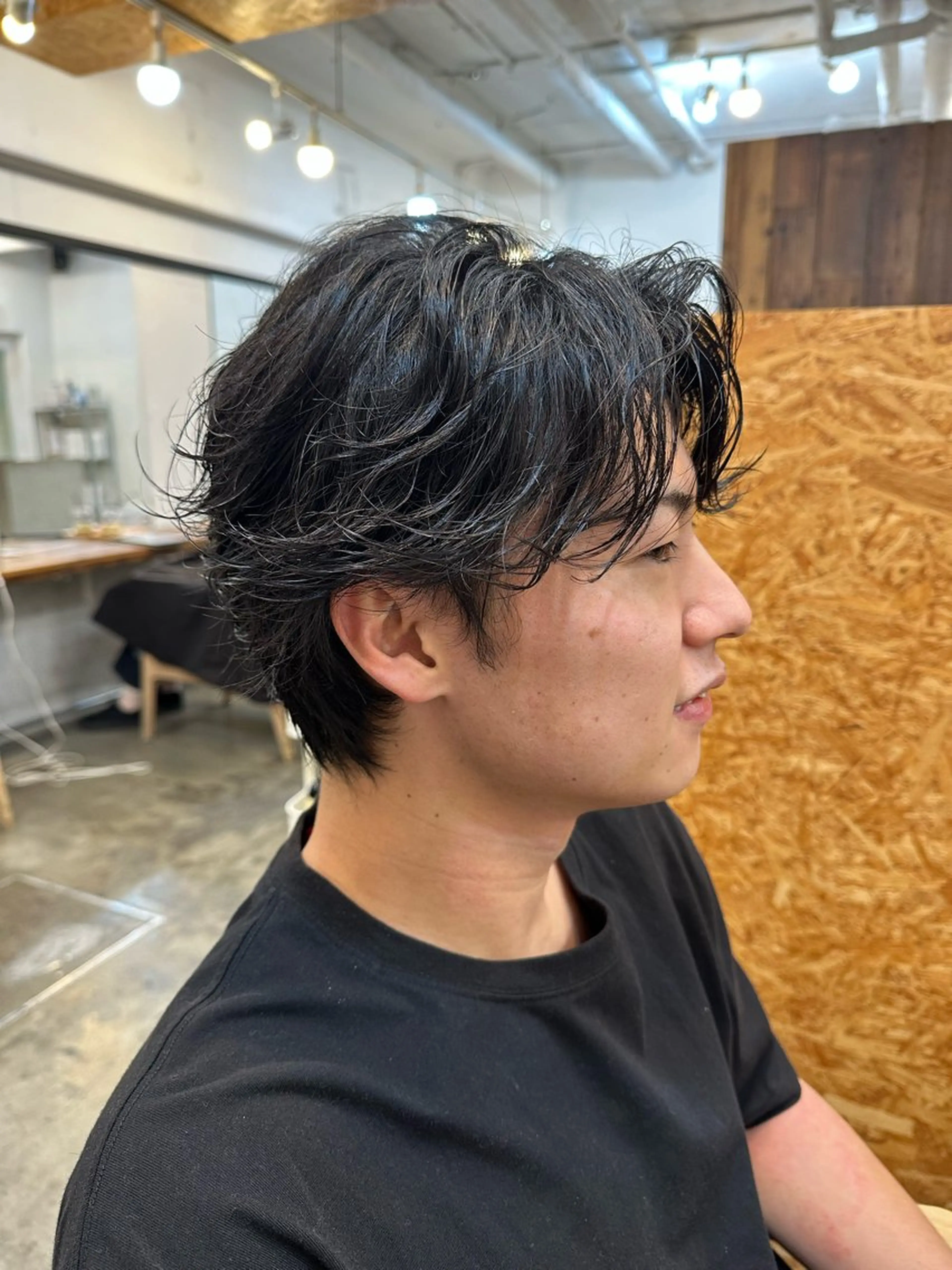 ミディアム パーマ メンズ 横浜/メンズ特化/ Farbe/田中颯斗のヘアスタイル