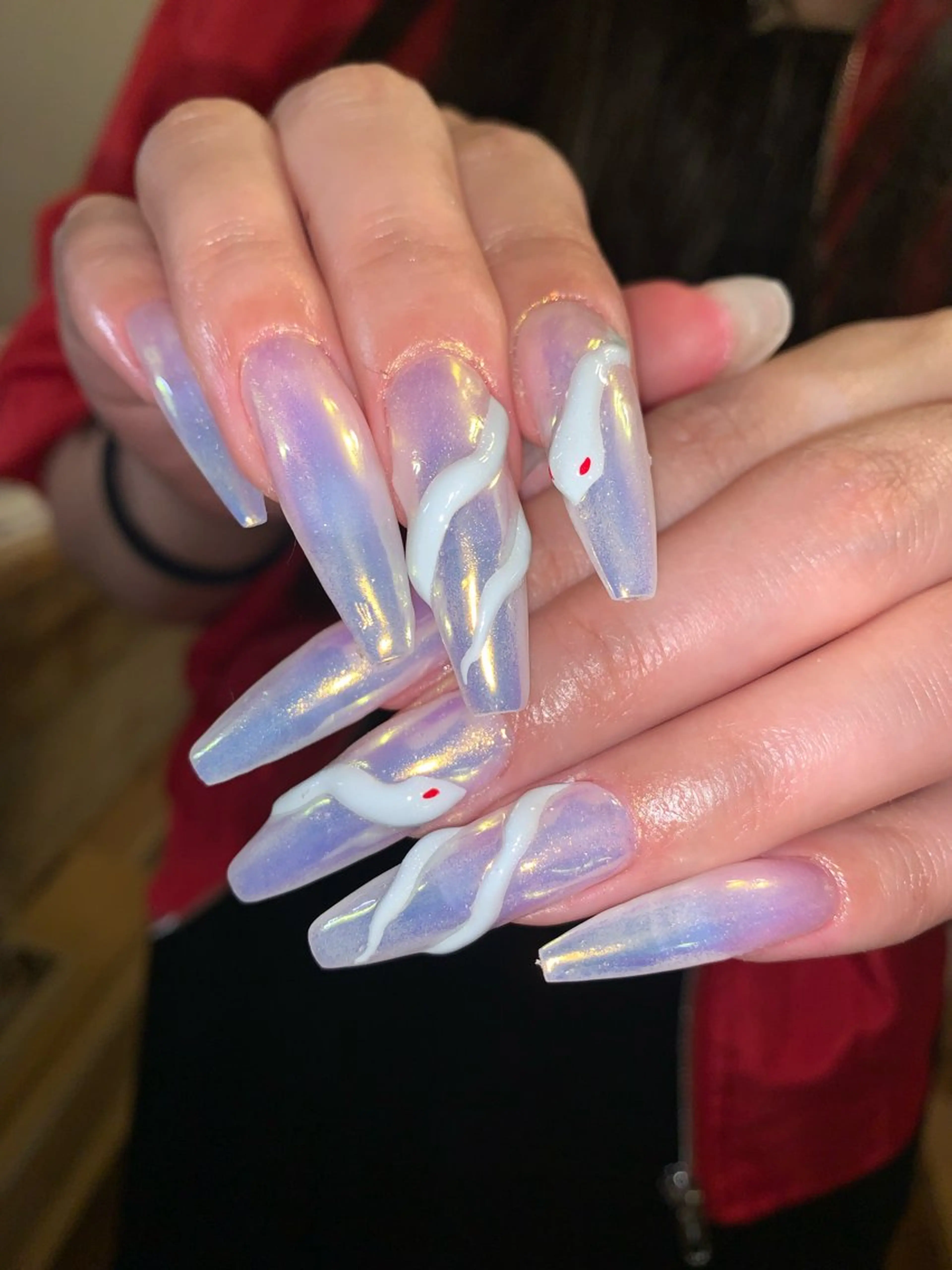 ネイル ハンドネイル NES NAIL所属・さゆり￤推しキャラ ￤ロングネイル🩷のネイルデザイン