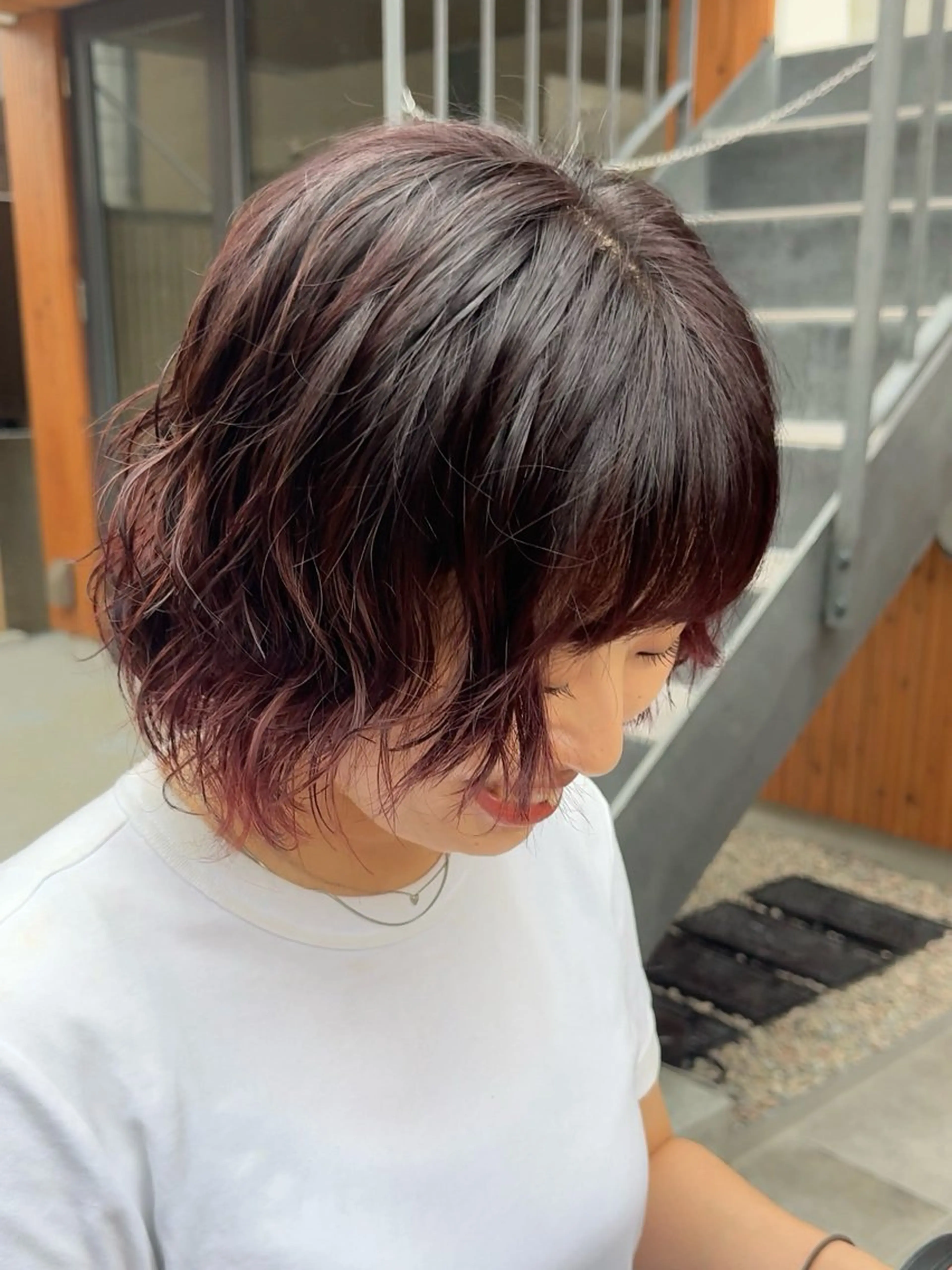 ミディアム カラー パーマ カット ヘアカラー パーマ 🌿パーマ/ボブ/ レイヤー/Mikiのヘアスタイル