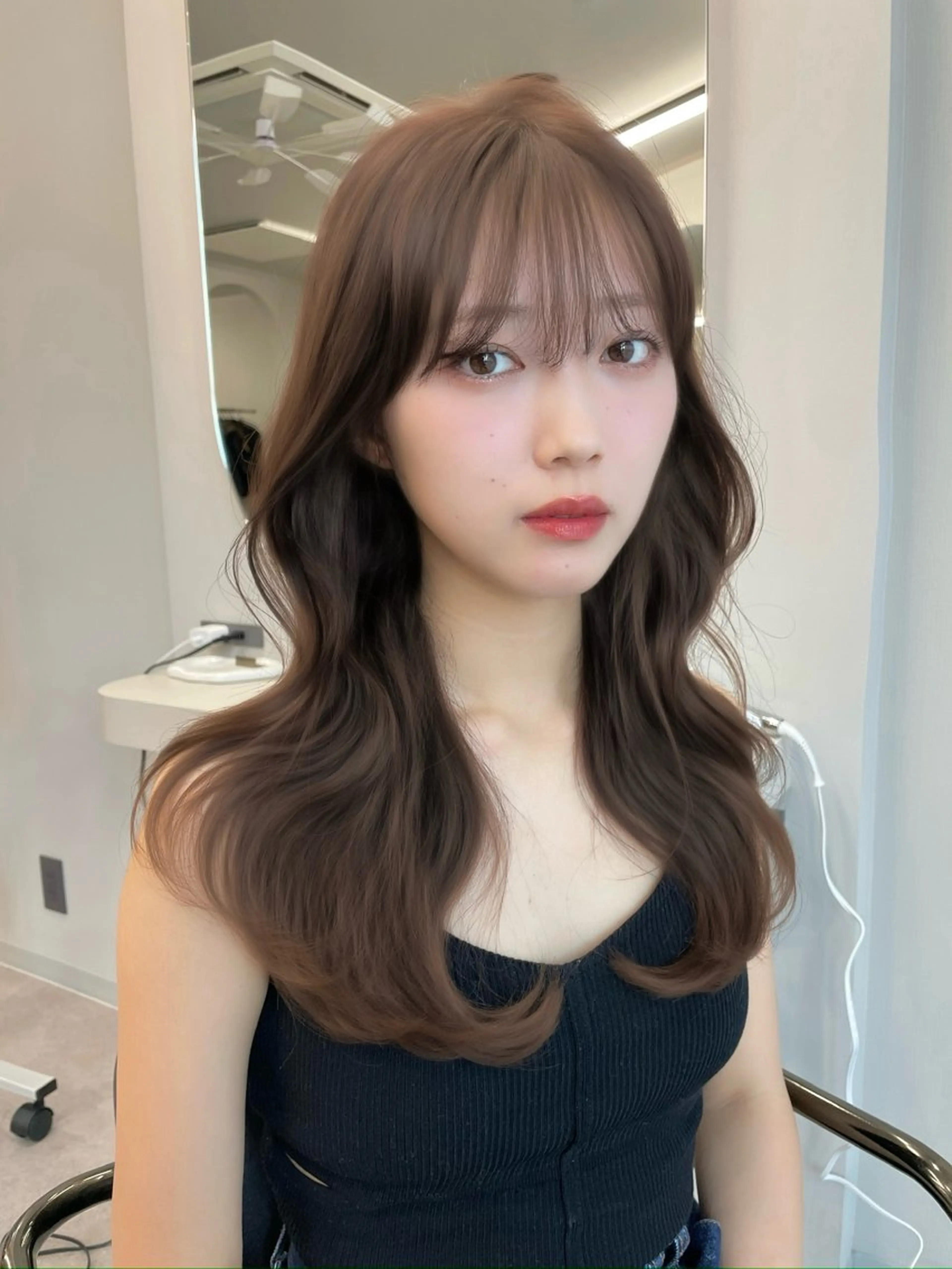 ロング カラー 透明感カラー カット ヘアカラー 香月 元希のヘアスタイル