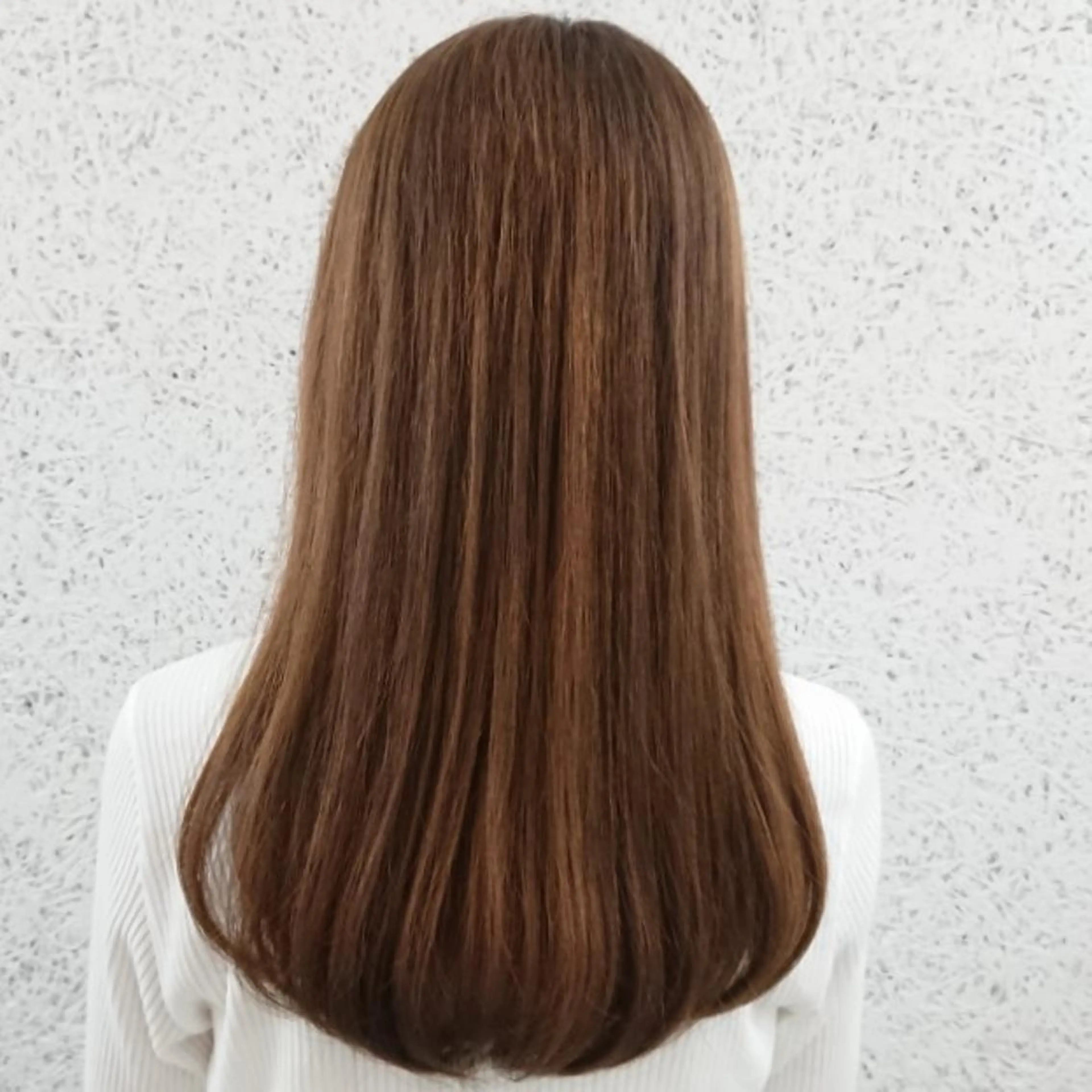 ミディアム カラー パーマ ヘアアレンジ 黒髪 ハイトーンカラー 縮毛矯正 トリートメント かわい ゆうな 髪質改善/縮毛矯正のヘアスタイル