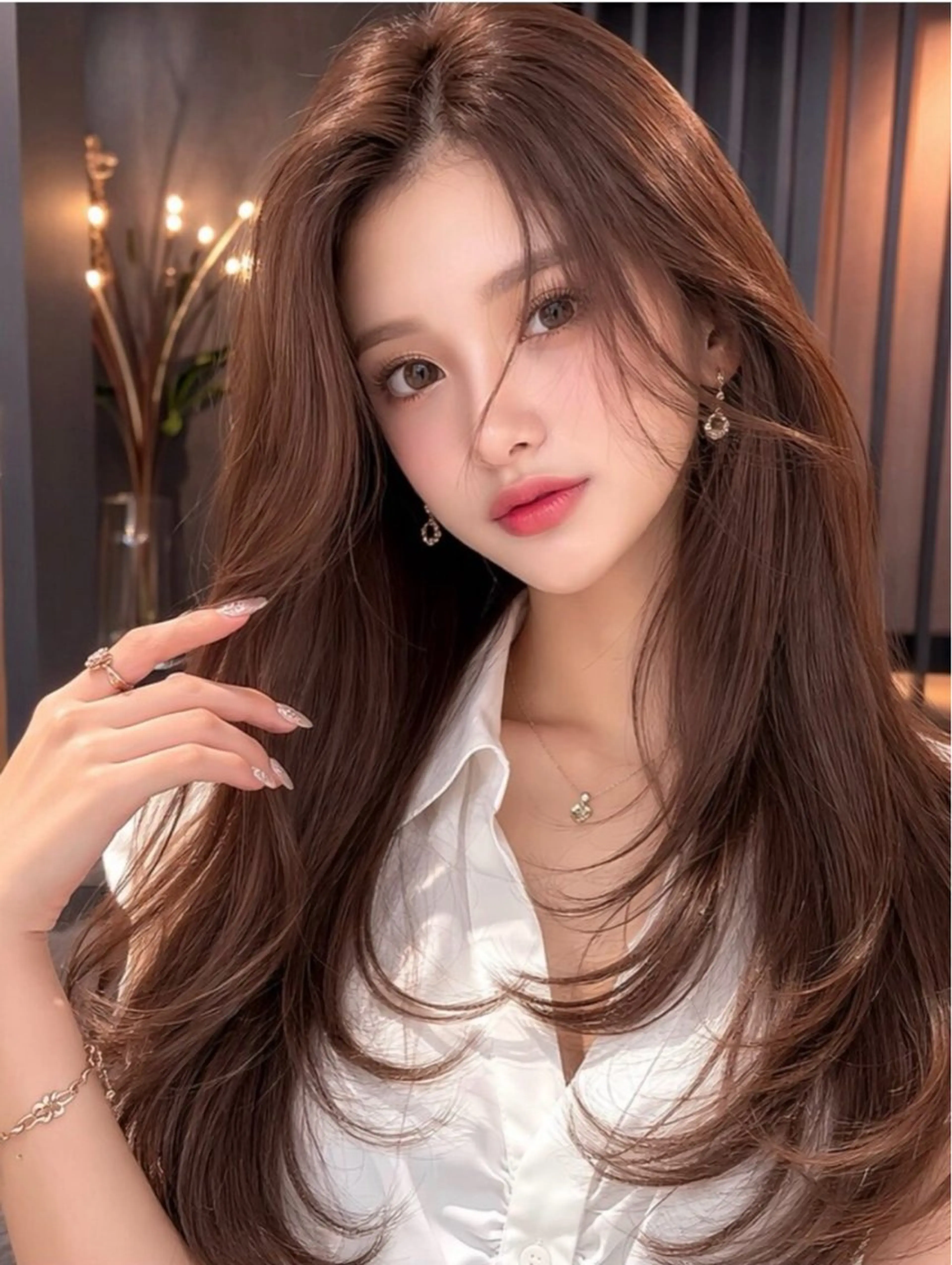 セミロング カラー ヘアアレンジ カット ヘアカラー トリートメント 新宿 /髪質改善/ レイヤー/ヒュウガのヘアスタイル