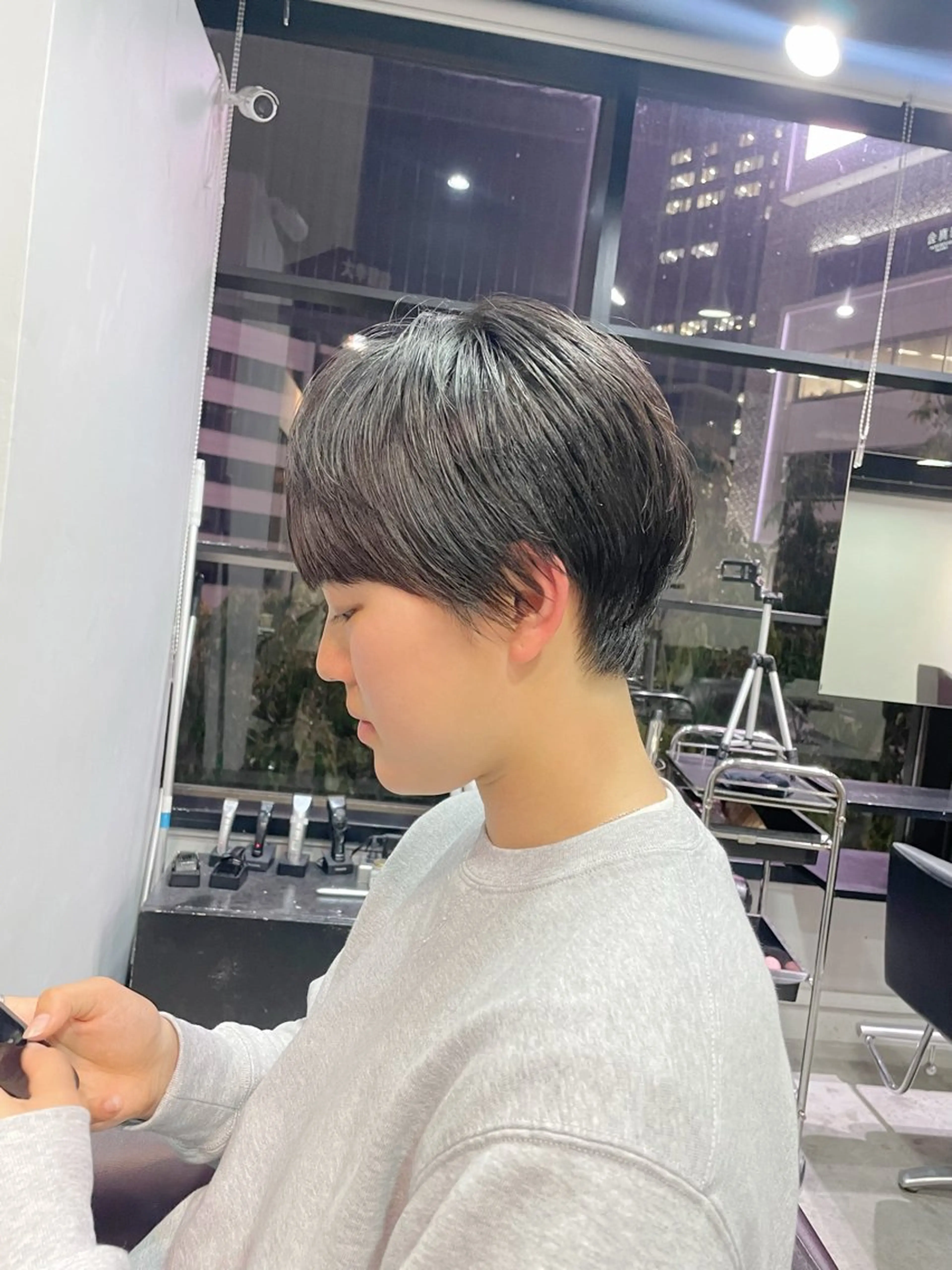 ショート カット 縮毛矯正 韓国/レイヤーカット 顔周り/廣瀬達哉のヘアスタイル