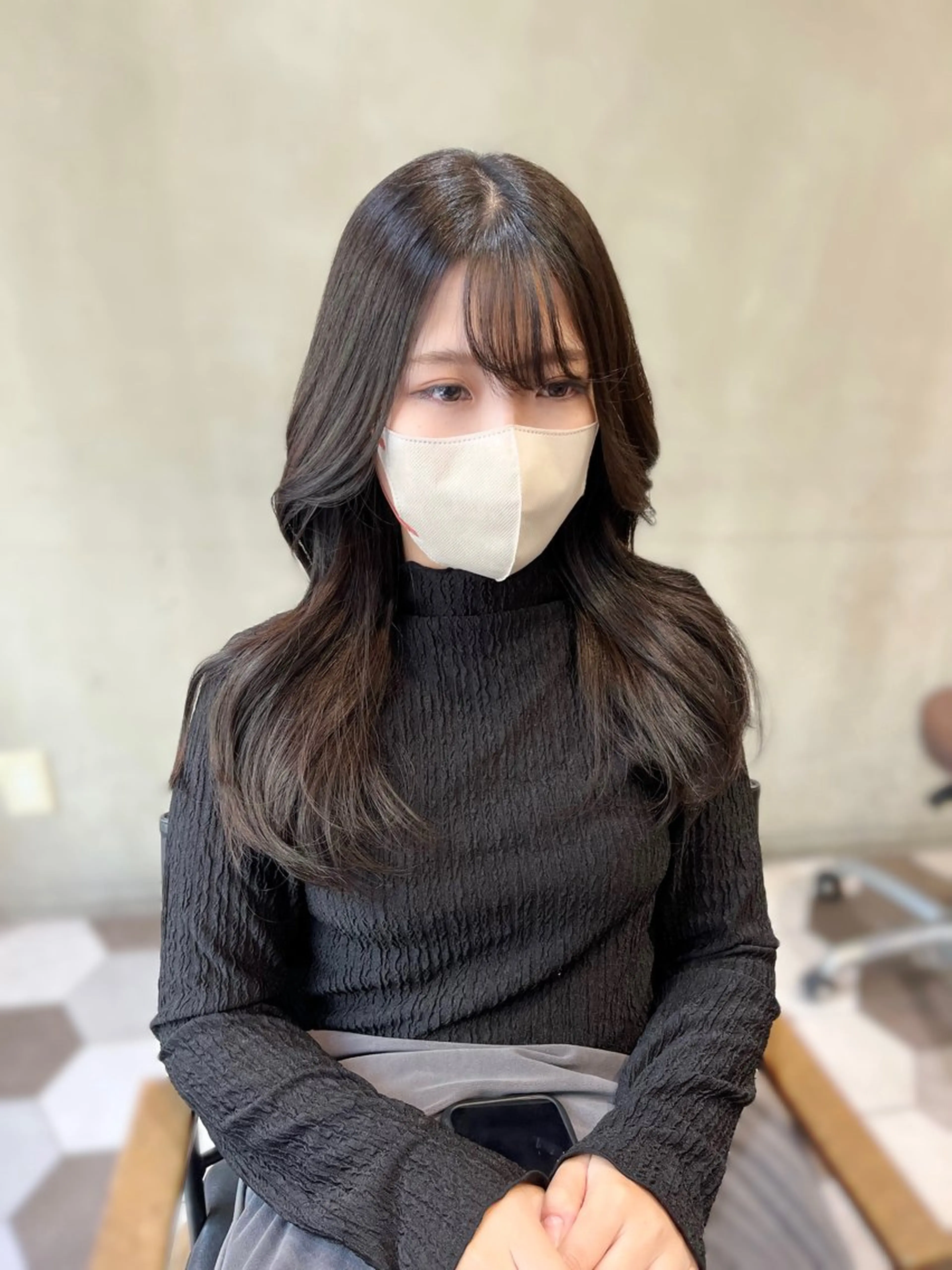 カラー ヘアアレンジ 似合わせ顔まわり カット💛森尾真由美のヘアスタイル