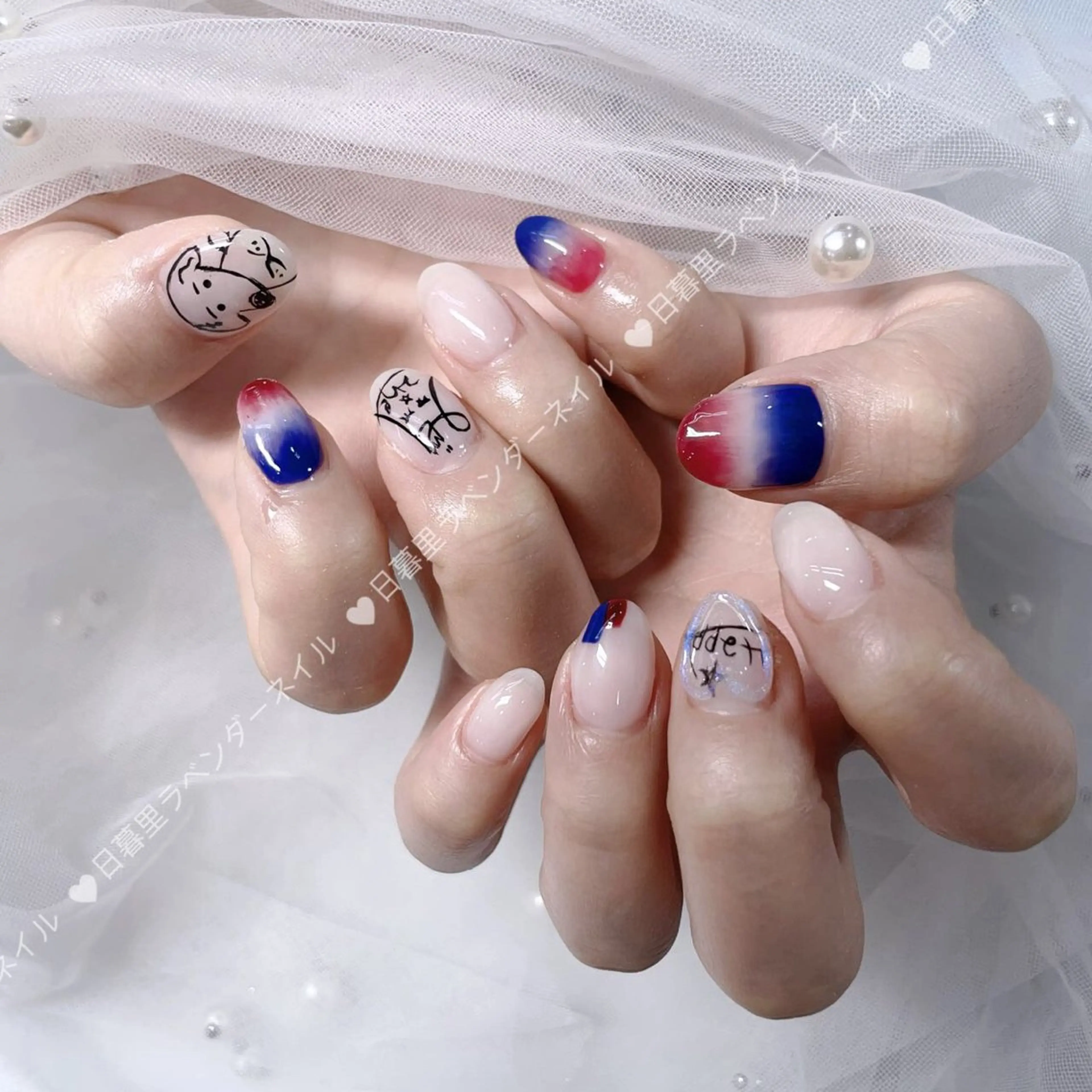 ネイル ラベンダー💖日暮里 ルル💖ネイルのネイルデザイン