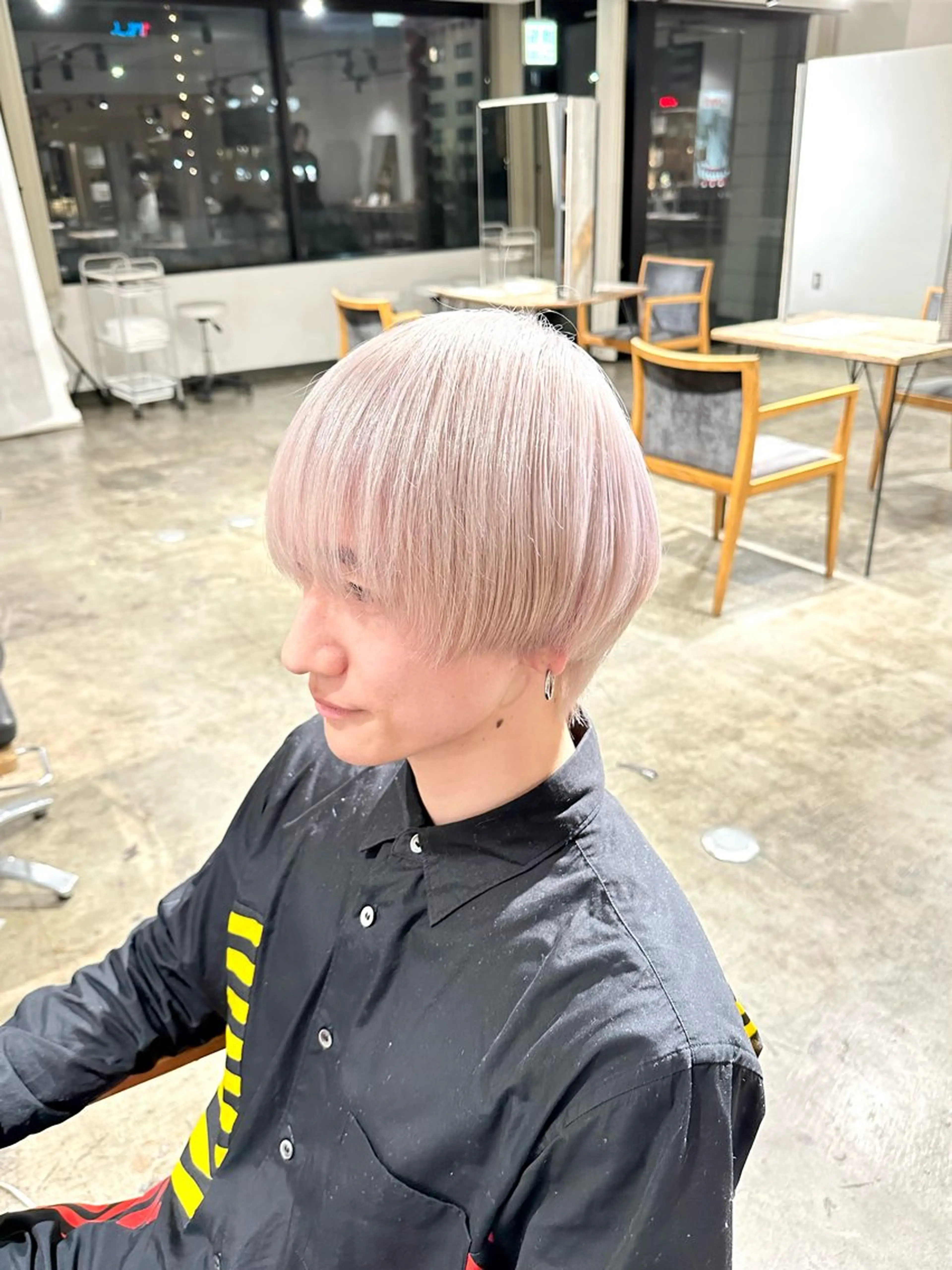 メンズ メンズブリーチ メンズハイトーン マッシュウルフ マッシュ メンズパーマ カット ヘアカラー トリートメント 骨格補正施術/メンズ 専門美容師/YUYAのヘアスタイル