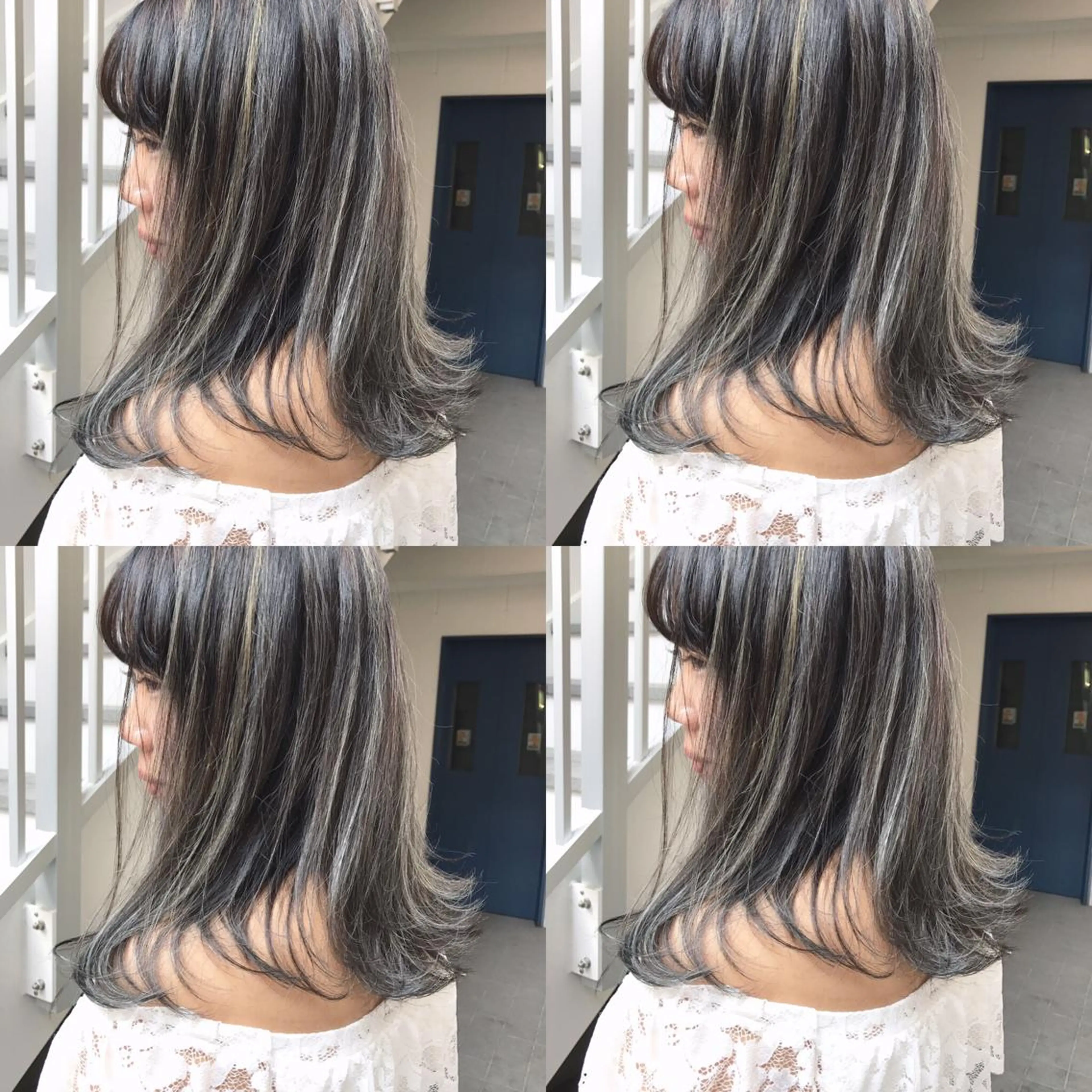 ミディアム カラー ヘアアレンジ ヘアカラー トリートメント 縮毛矯正 髪質改善寺坂雄飛💐のヘアスタイル