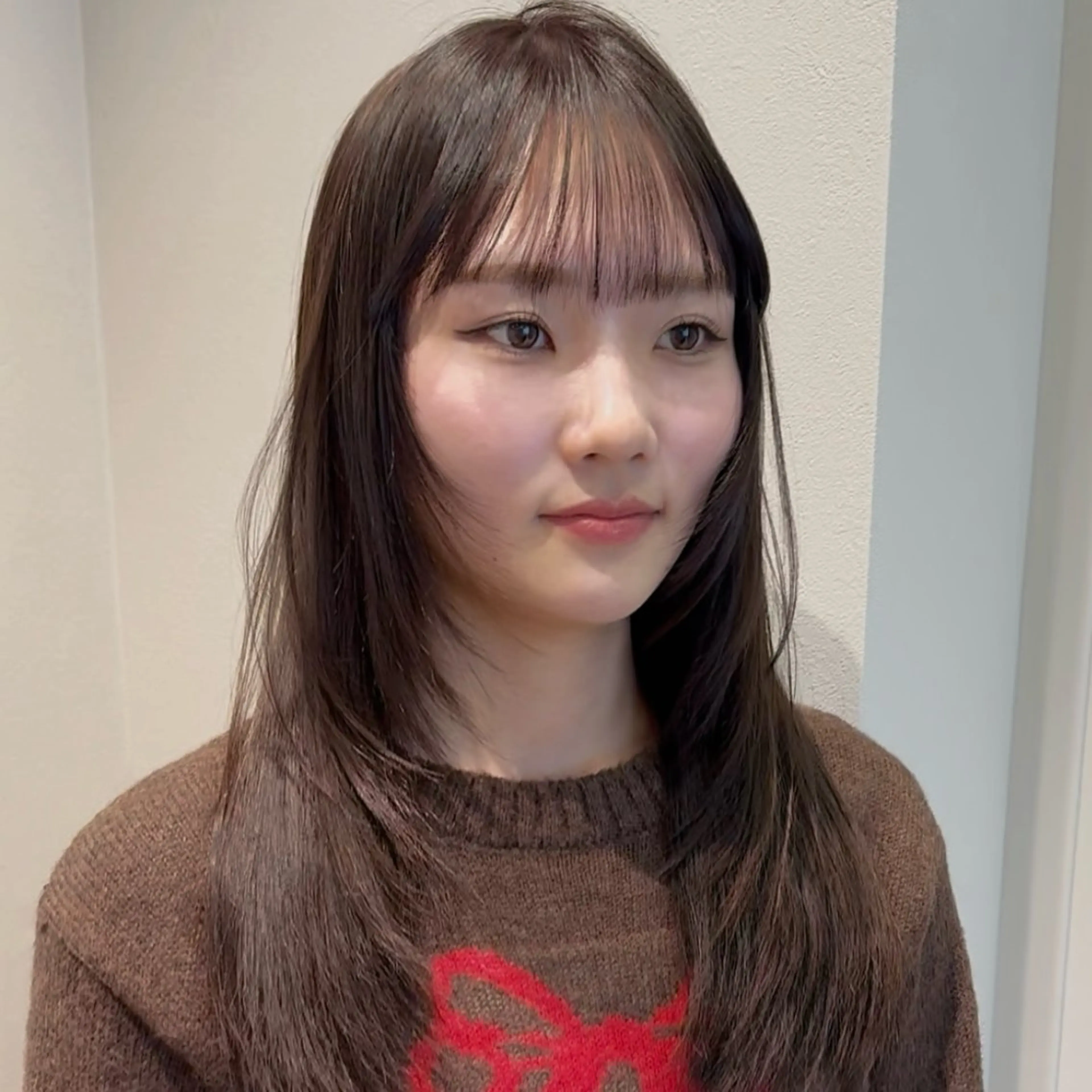 セミロング レイヤーカット カット ヘアカラー nonel.所属・透明感🍨レイヤー ヘアセット/miyuのヘアスタイル