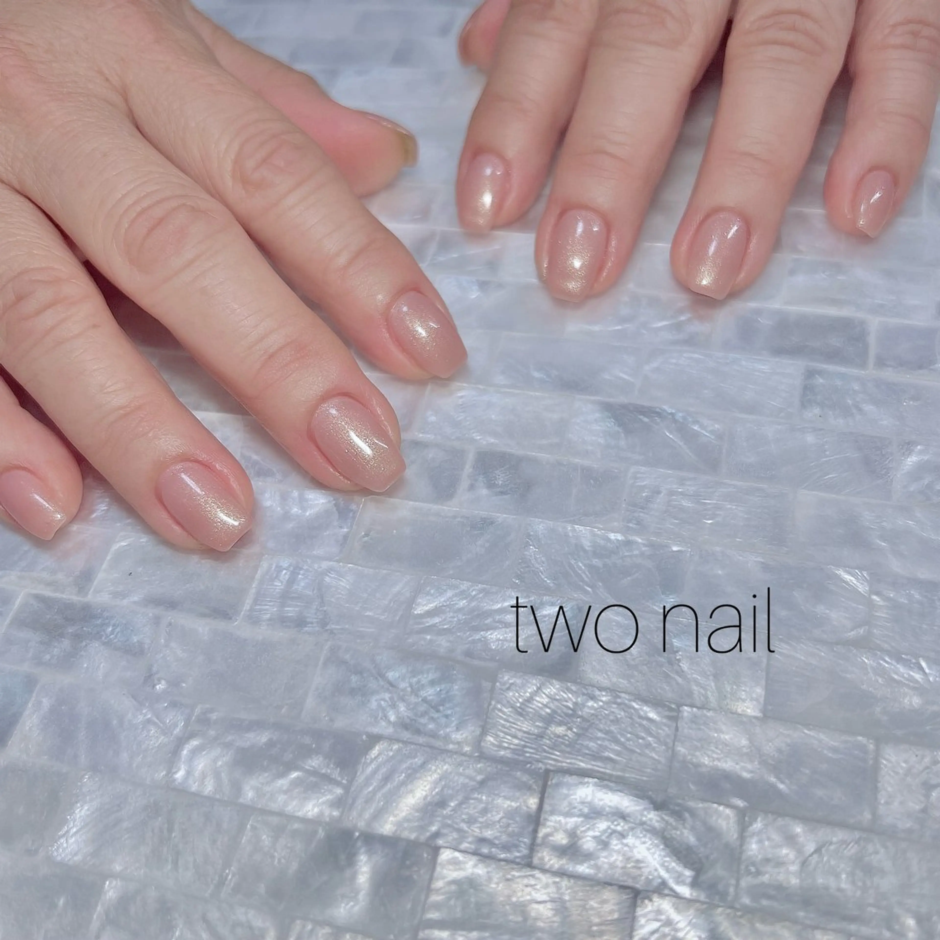 ネイル キラキラネイル ラメ(グリッター) ワンカラーネイル ネイルチップ ホワイト ハンドネイル two nailのネイルデザイン