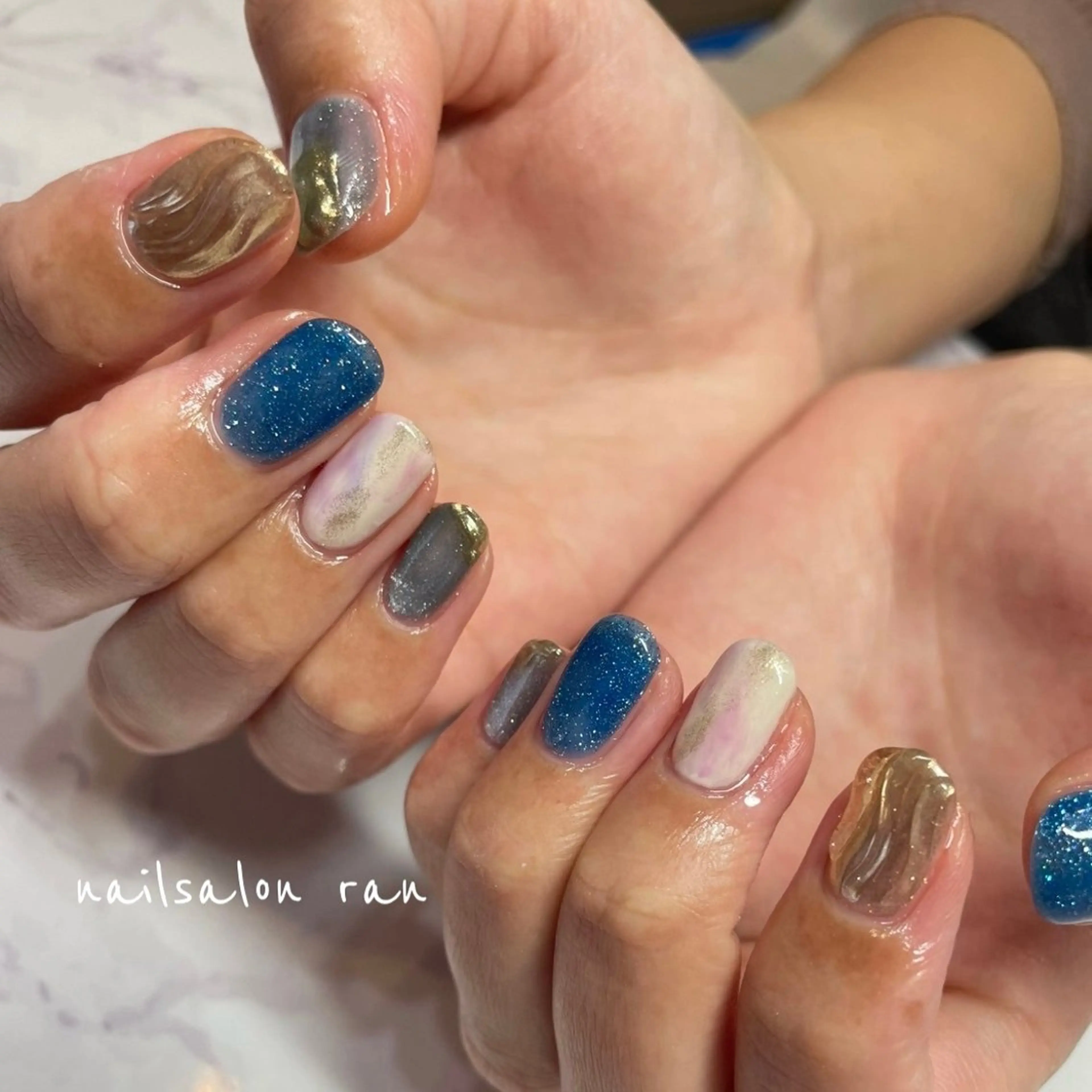 ネイル ニュアンスネイル ハンドネイル ハンドケア nailsalon ranのネイルデザイン