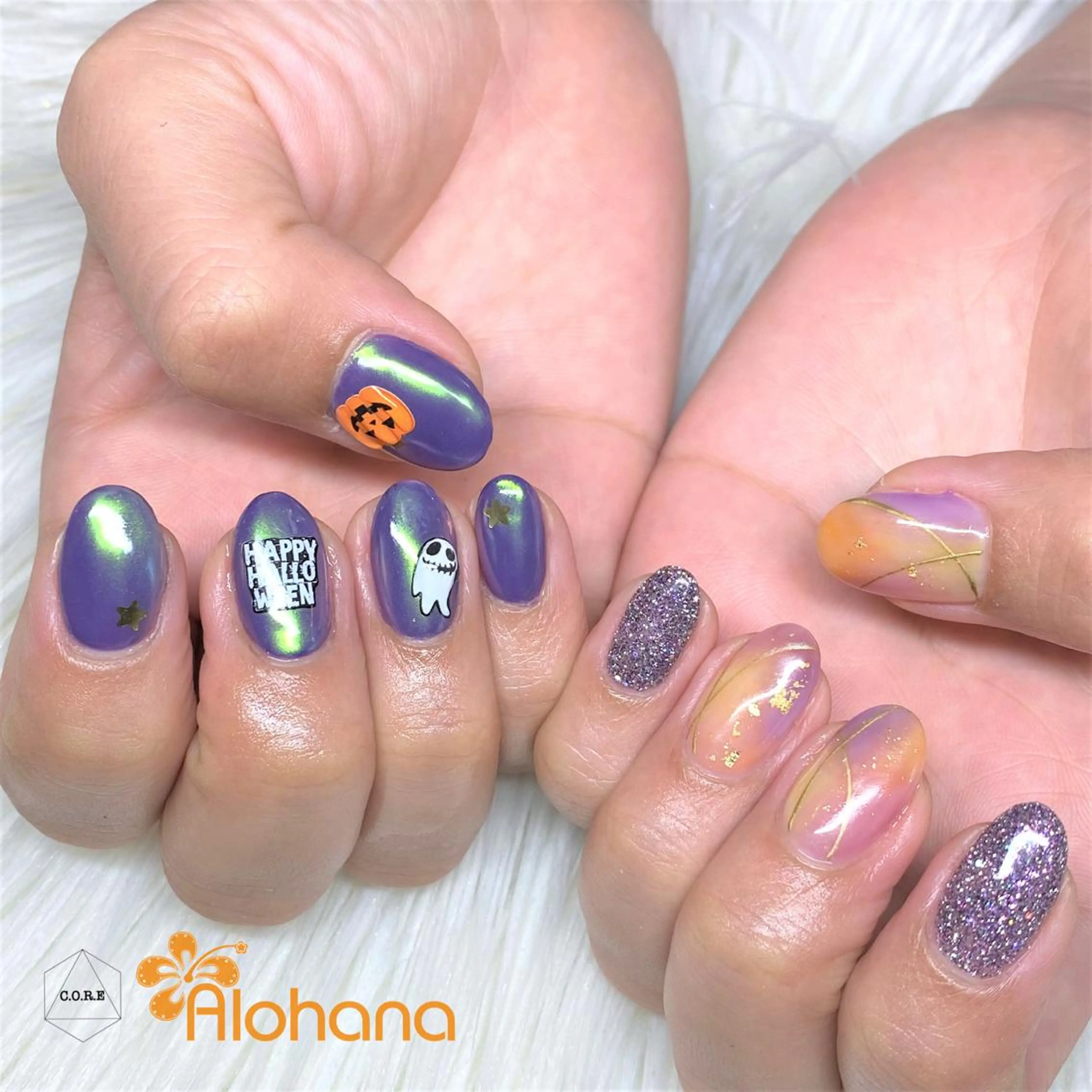 ネイル ハロウィン ハンドネイル Alohana所属・Alohana Minaのネイルデザイン