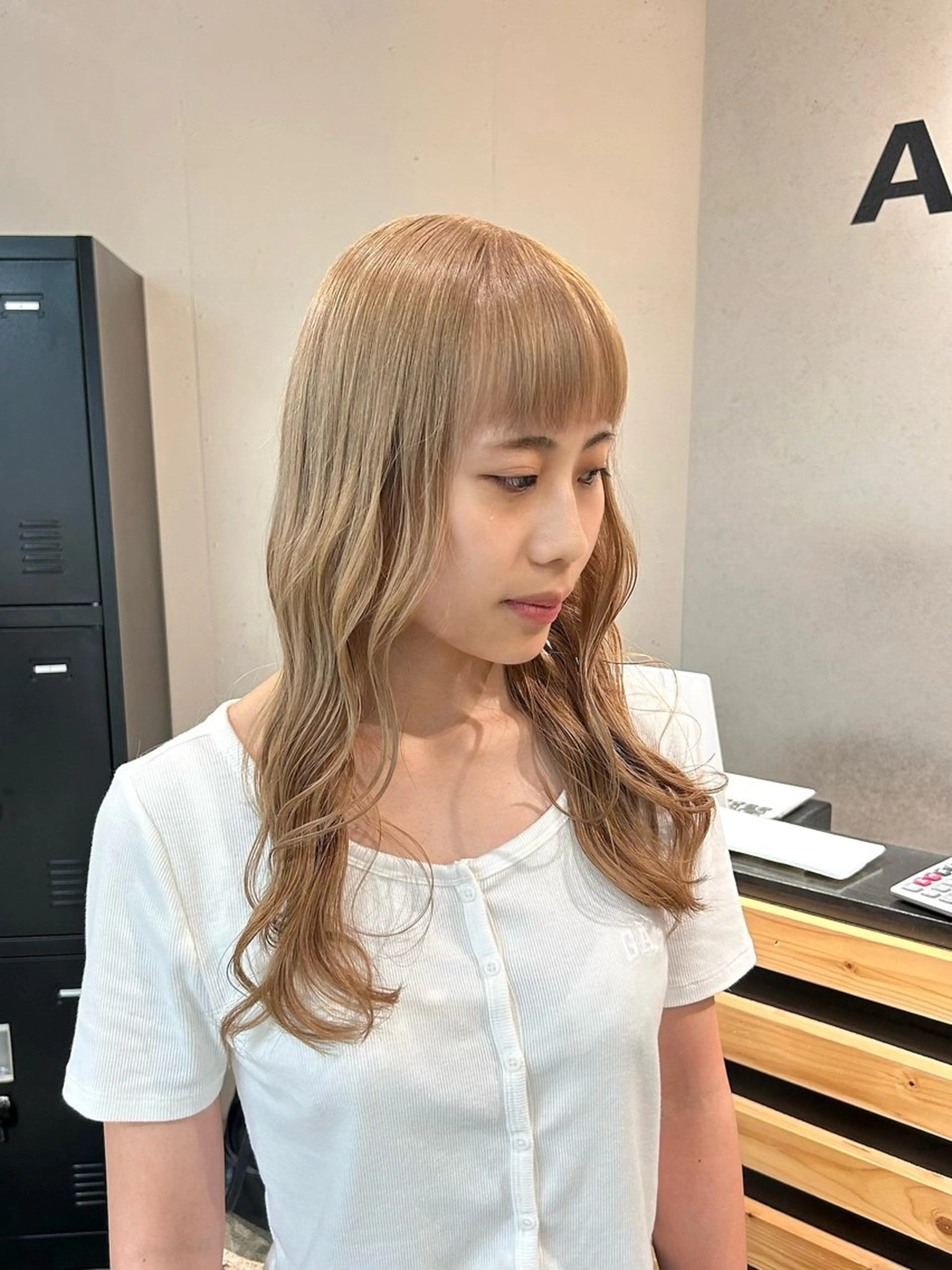 セミロング ryo yaのヘアスタイル