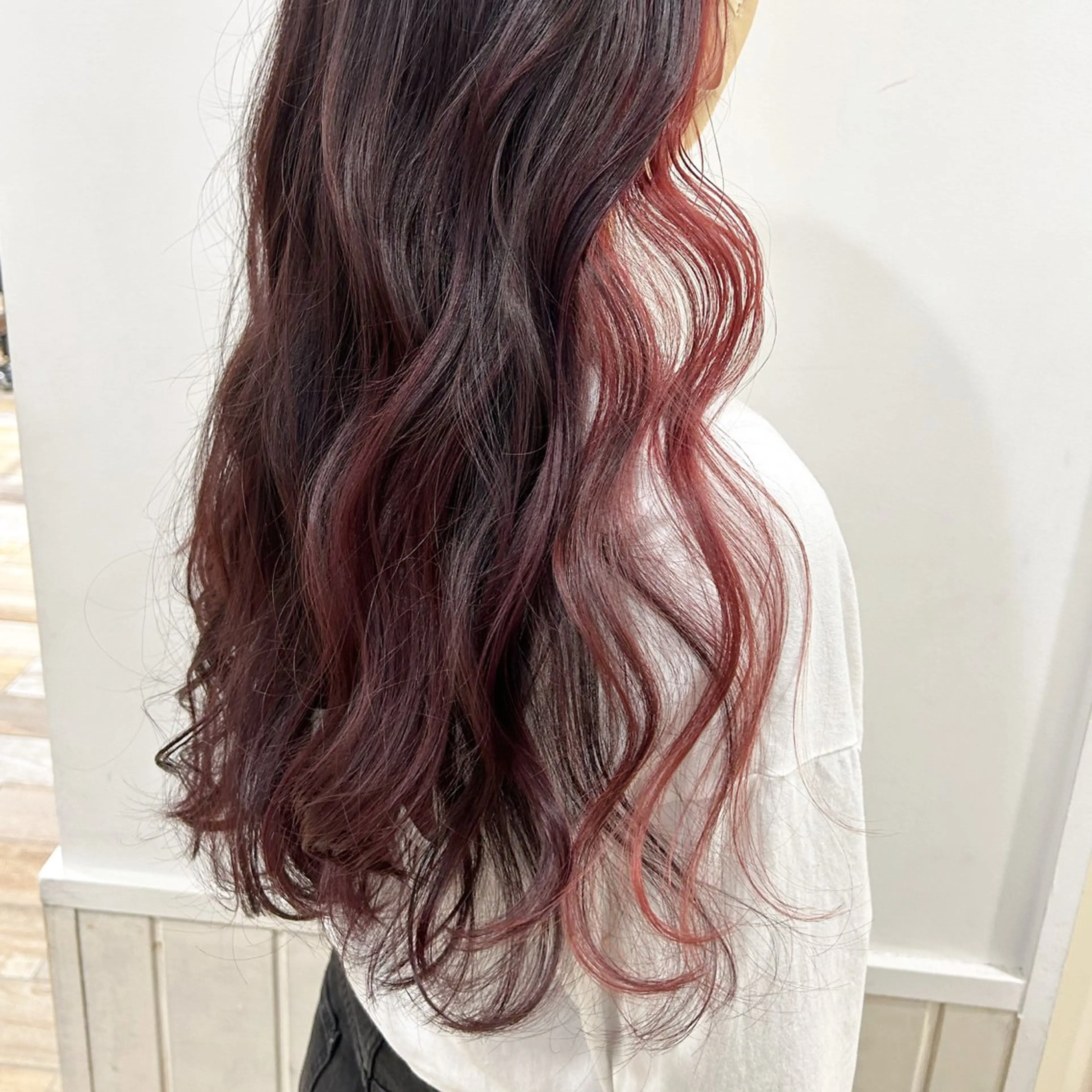 ロング カラー カット ヘアカラー トリートメント ぱつっとボブ/ 小野あかねのヘアスタイル