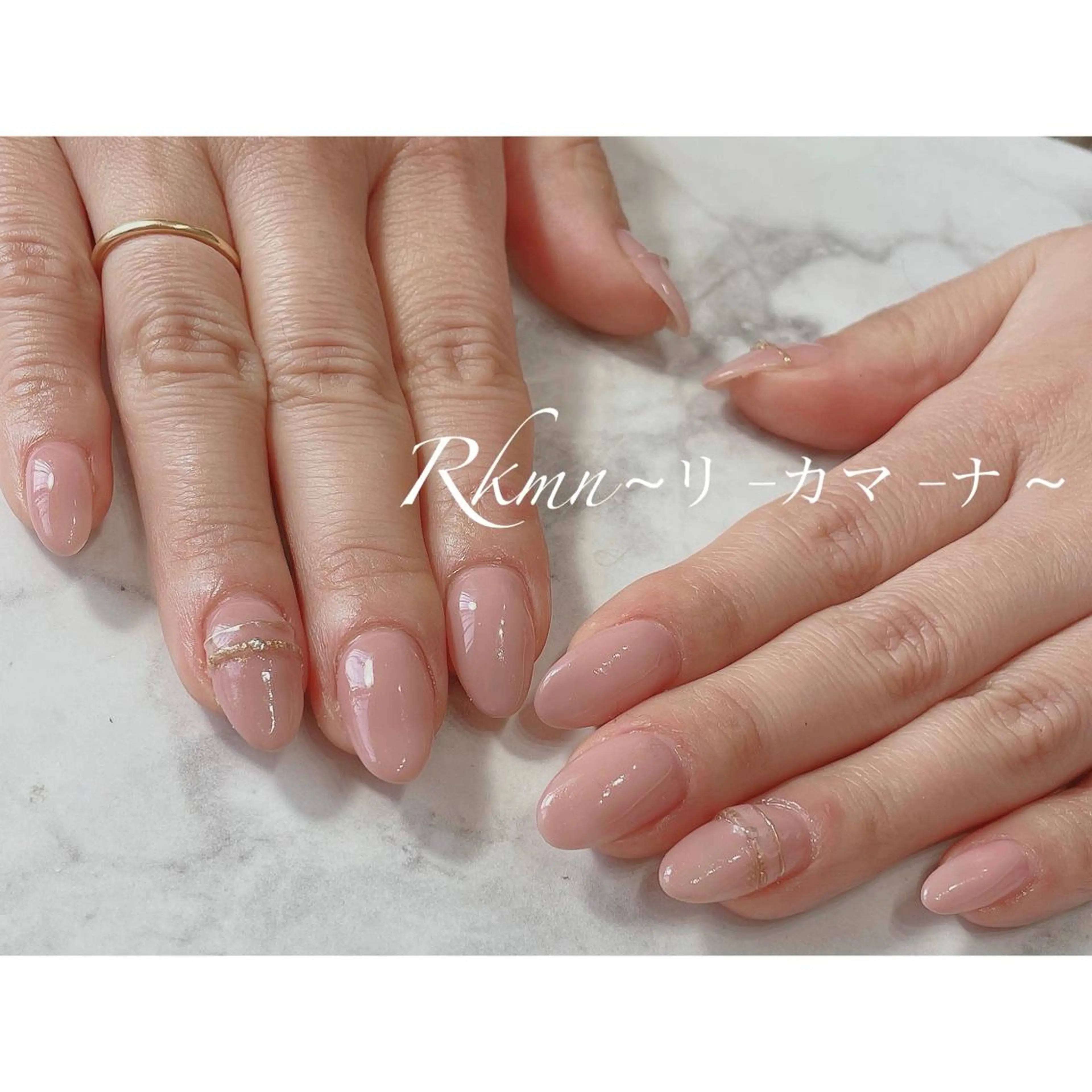 ネイル アートネイル ミラーネイル ピンク シンプルネイル 春ネイル ハンドネイル フットネイル ハンドケア Rkmn ~リ-カマ-ナ~のネイルデザイン