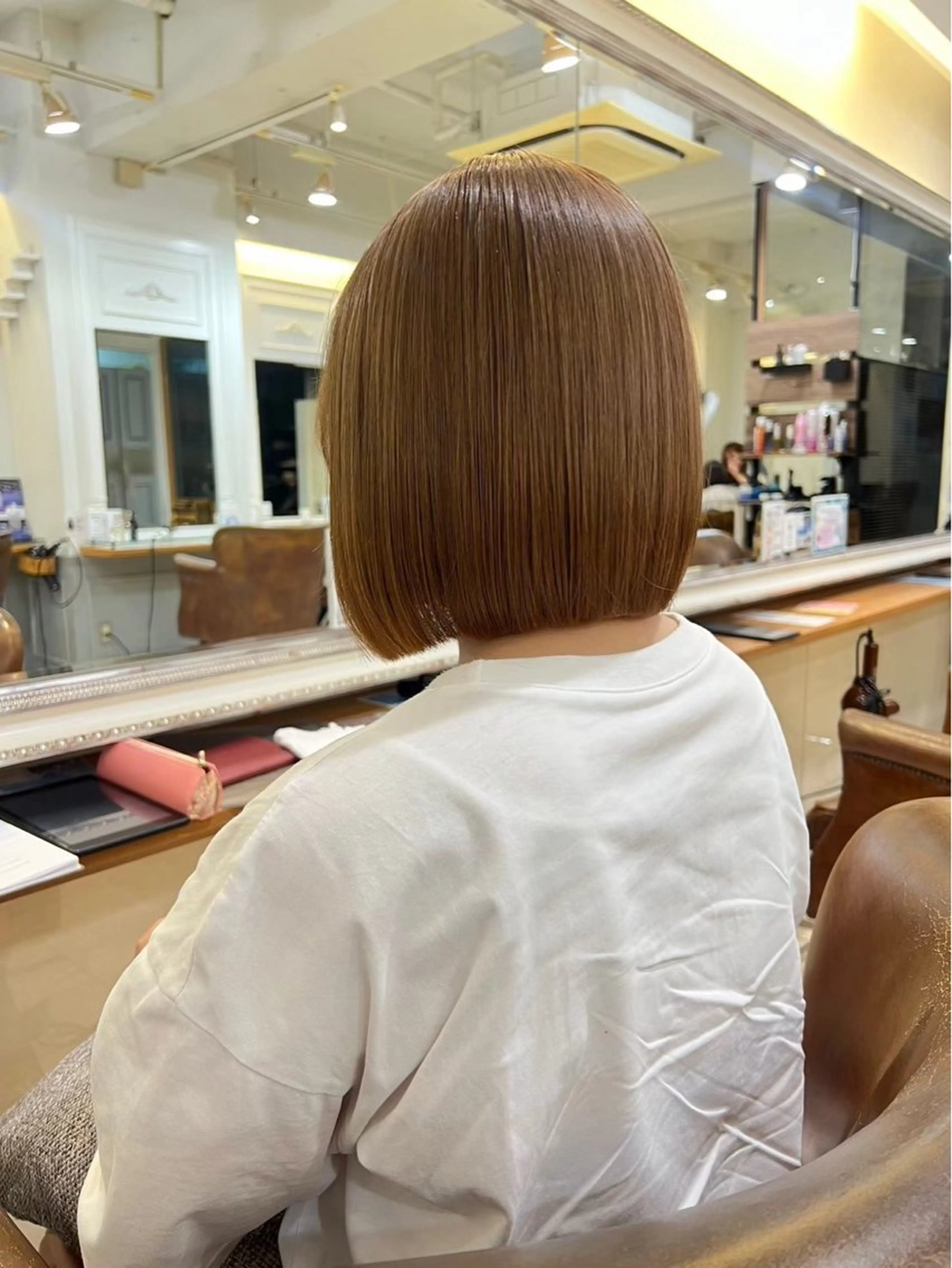ミディアム カラー ヘアカラー 横浜⭐️カラーセット モデル💫あみ💫のヘアスタイル
