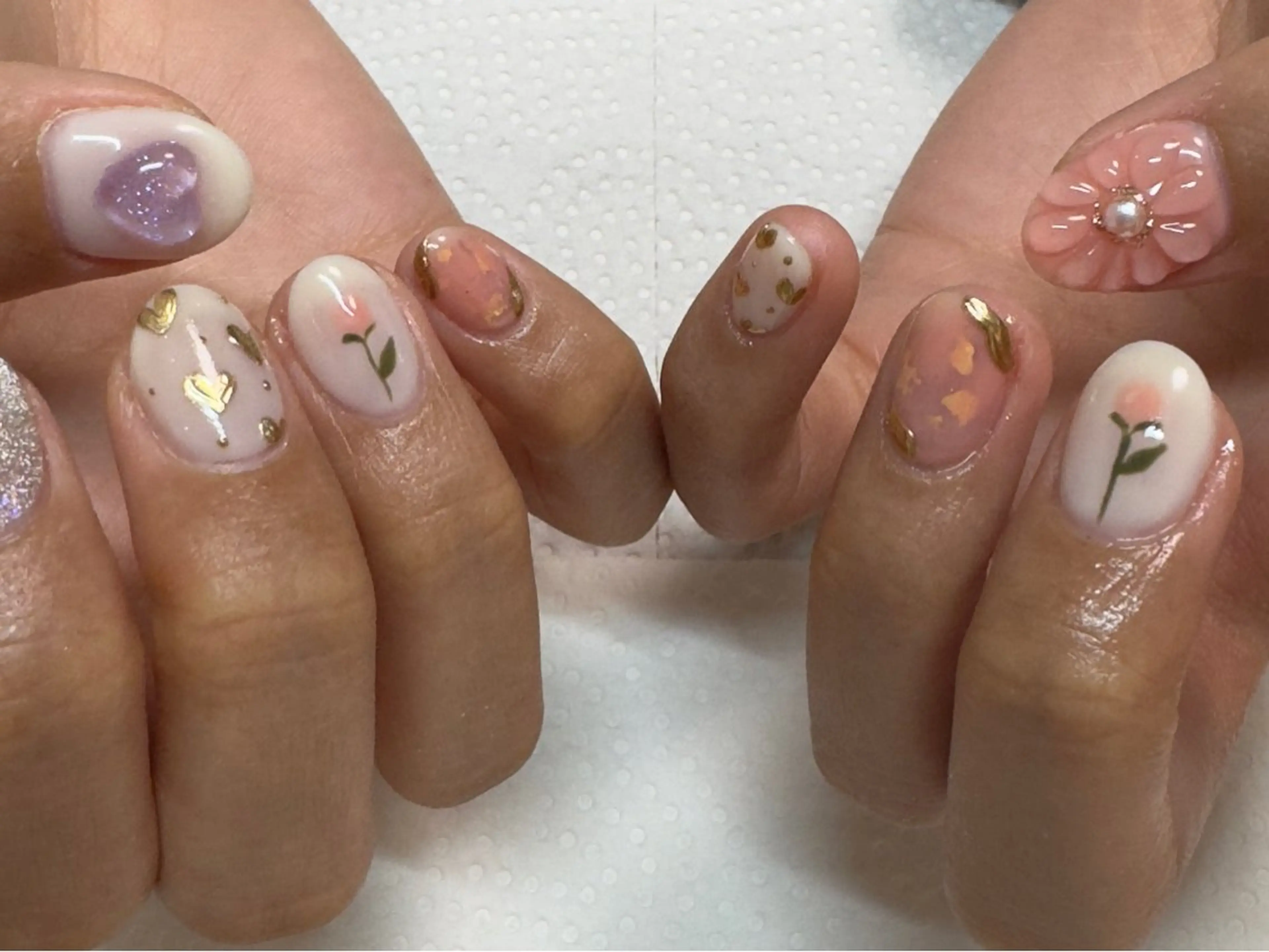 ネイル アートネイル フレンチネイル 韓国ネイル マグネットネイル 持ち込み MH_ Nailのネイルデザイン