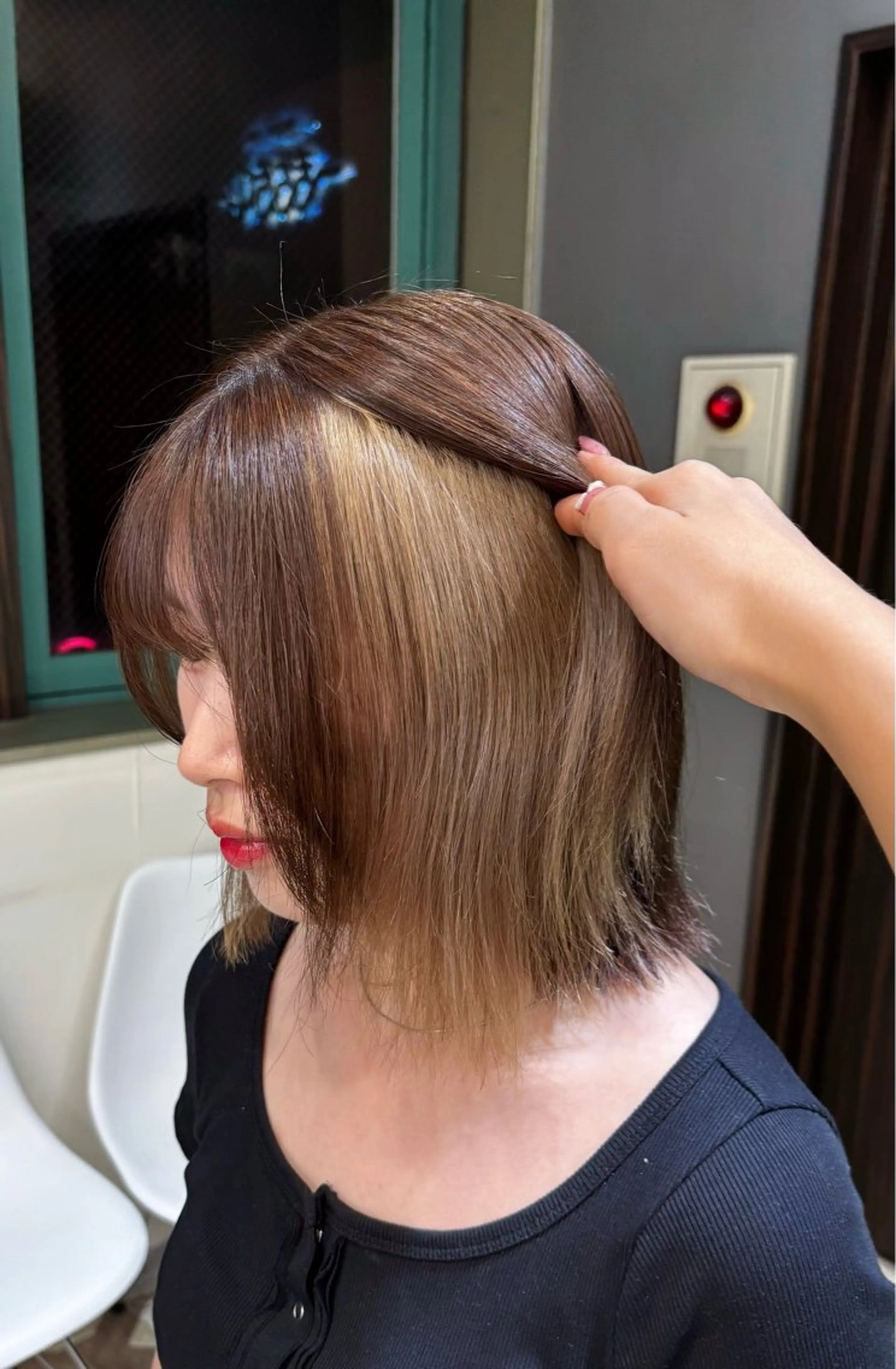 ミディアム HINAKO🩵 寒色カラー🪽のヘアスタイル