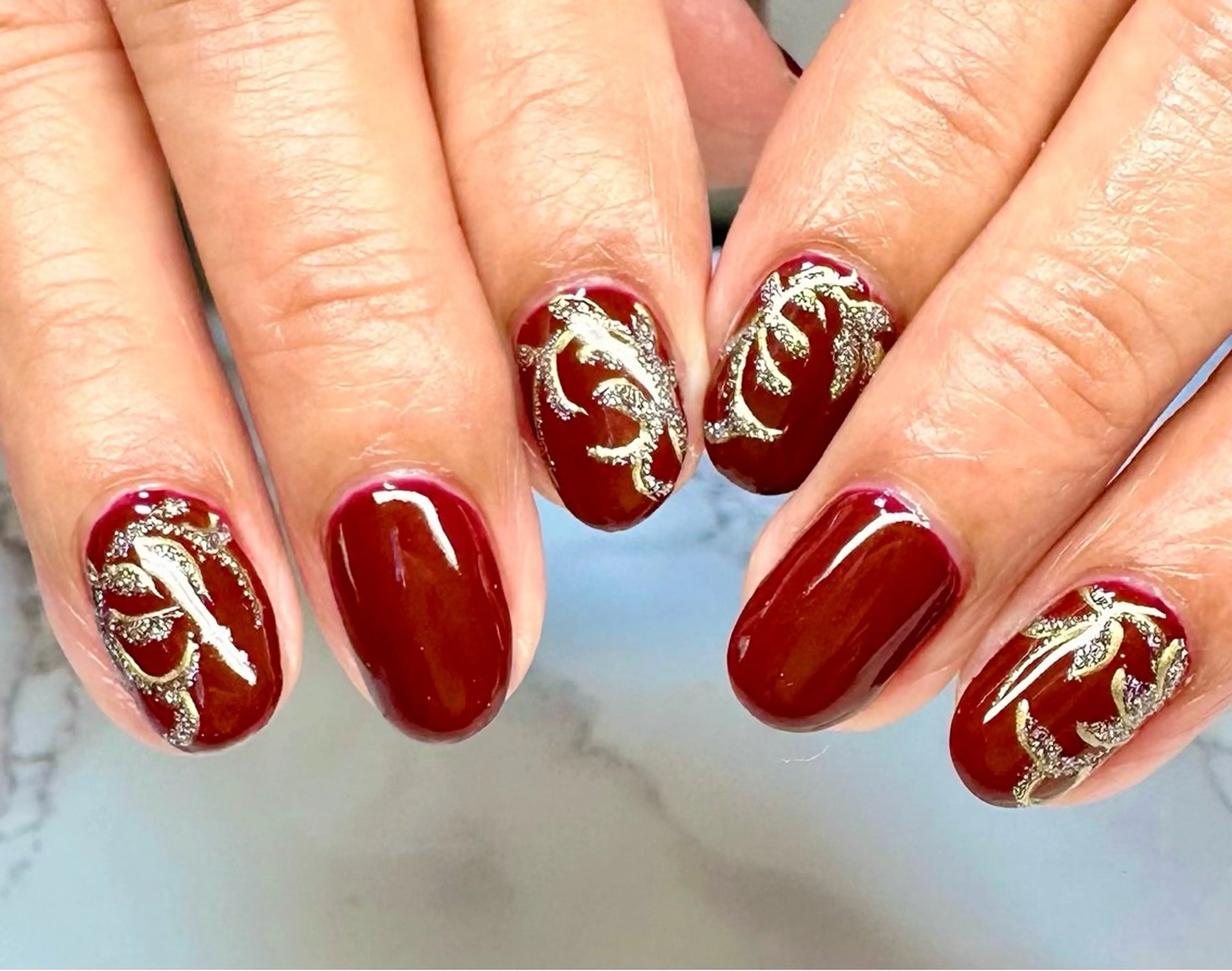 ネイル アートネイル チークネイル キラキラネイル ラメ(グリッター) マグネットネイル M.N_ nailのネイルデザイン