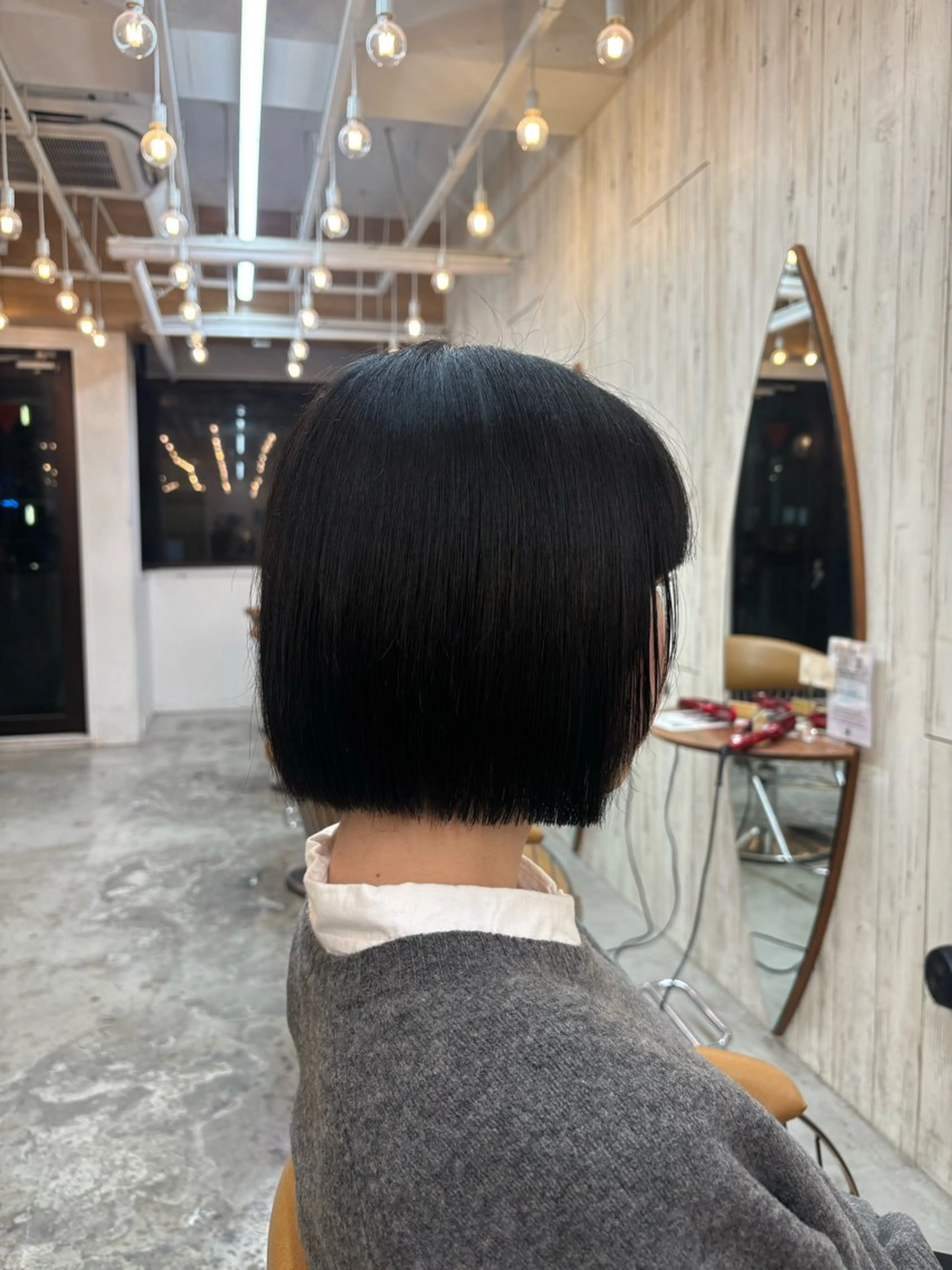 ショート カット ヘアカラー 縮毛矯正 トリートメント オリーブベージュ/シ ョートボブたまき🧡のヘアスタイル