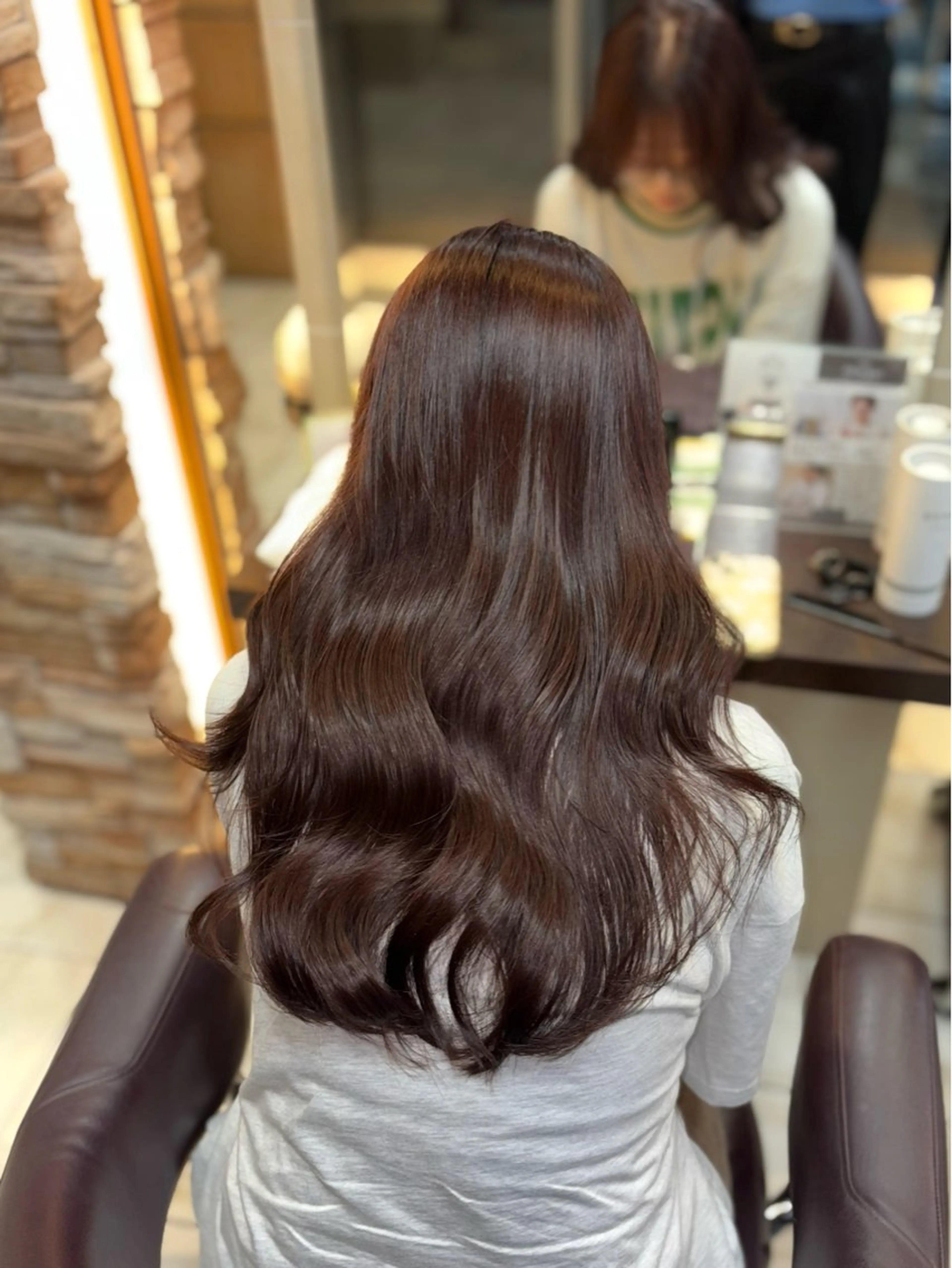 ロング カット ヘアカラー トリートメント 🎀透明感カラー 🐈ナズナのヘアスタイル