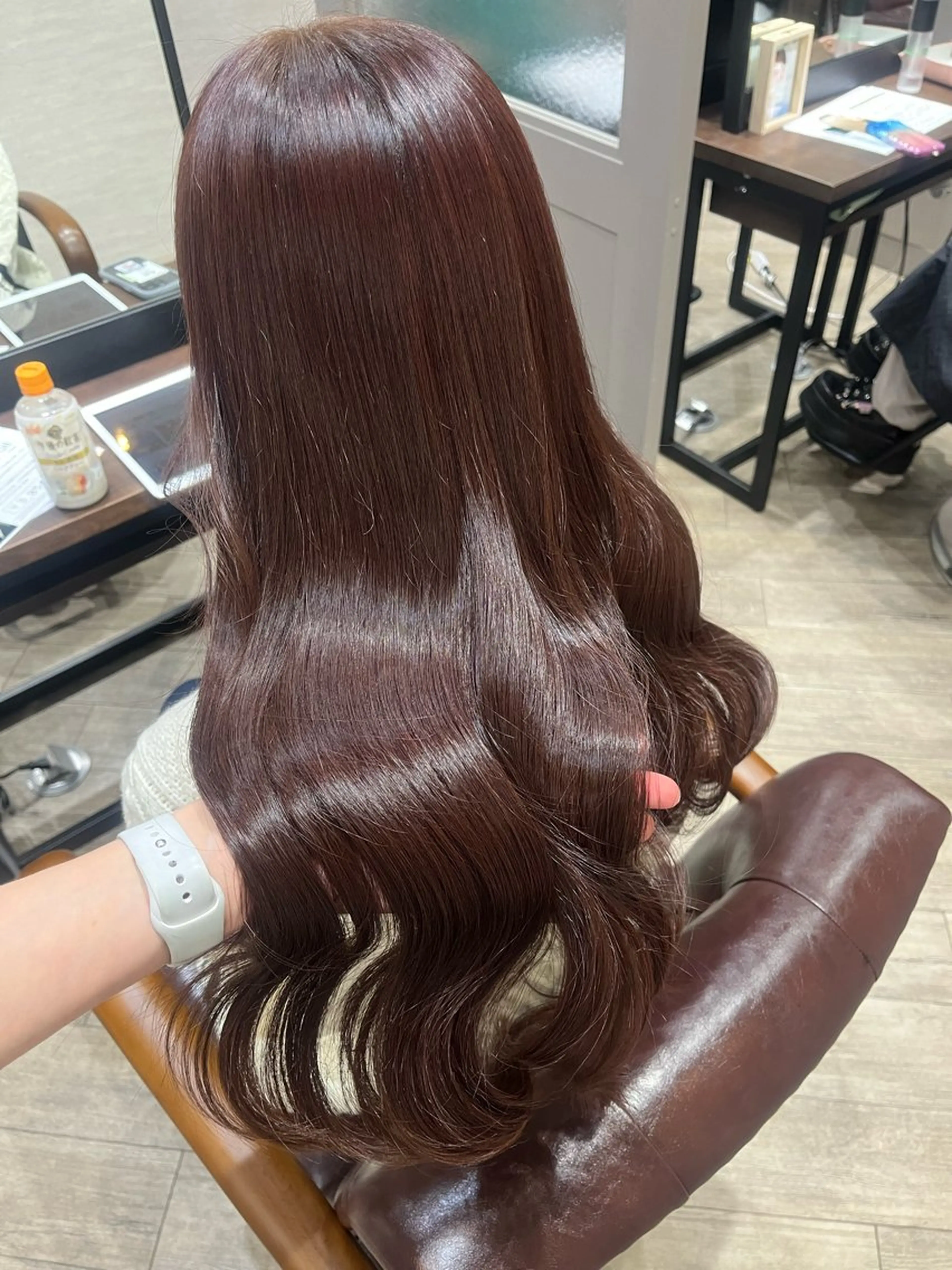 ロング カラー ブラウンカラー ピンクカラー ピンクブラウン カット ヘアカラー トリートメント 🫧ぷる艶カラー🫧 Yuubi🦩のヘアスタイル