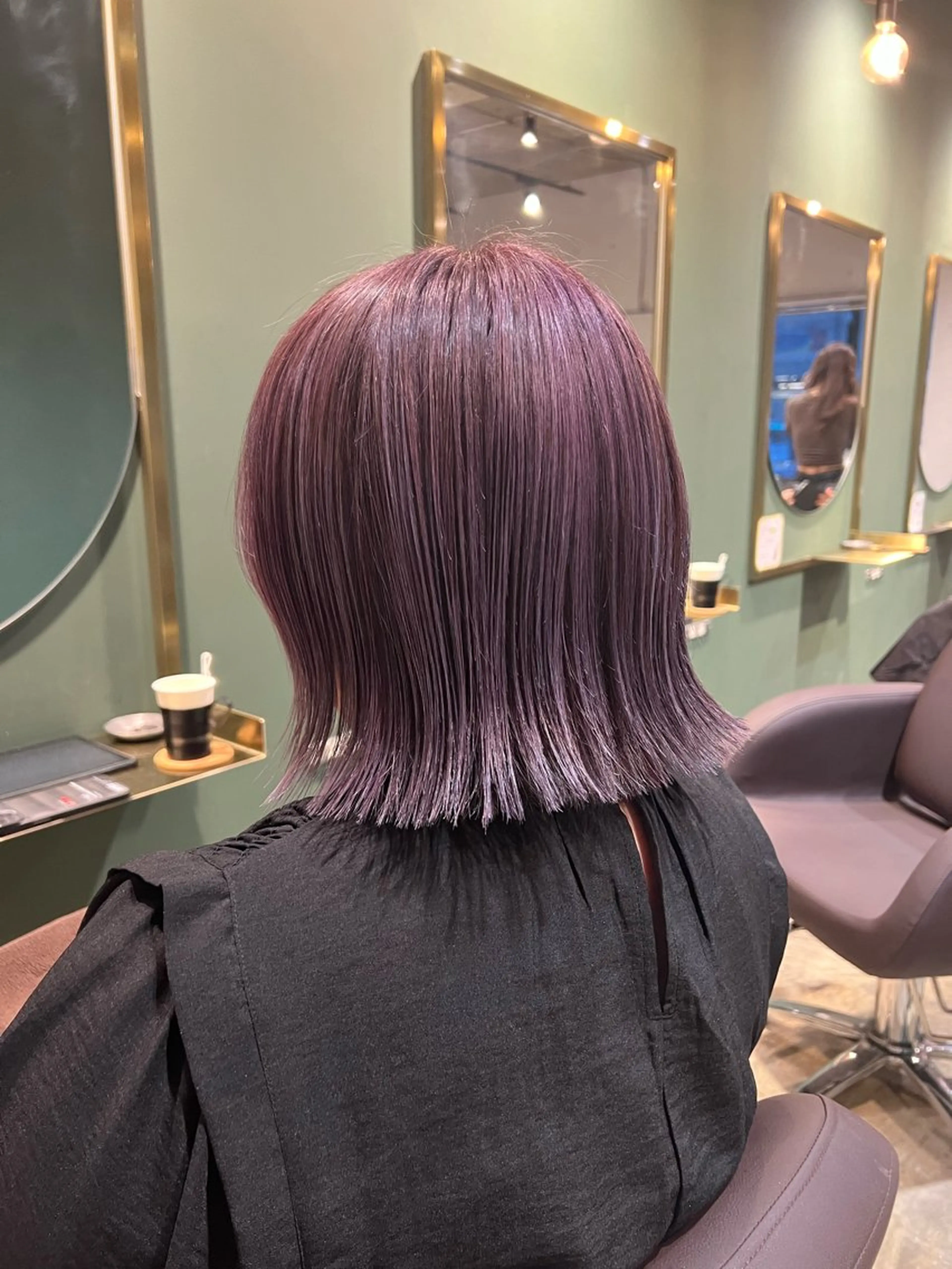 ミディアム カラー ピンクカラー ヘアカラー トリートメント ヘッドスパ カラースペシャリスト しょう🧑🏼‍🎨のヘアスタイル