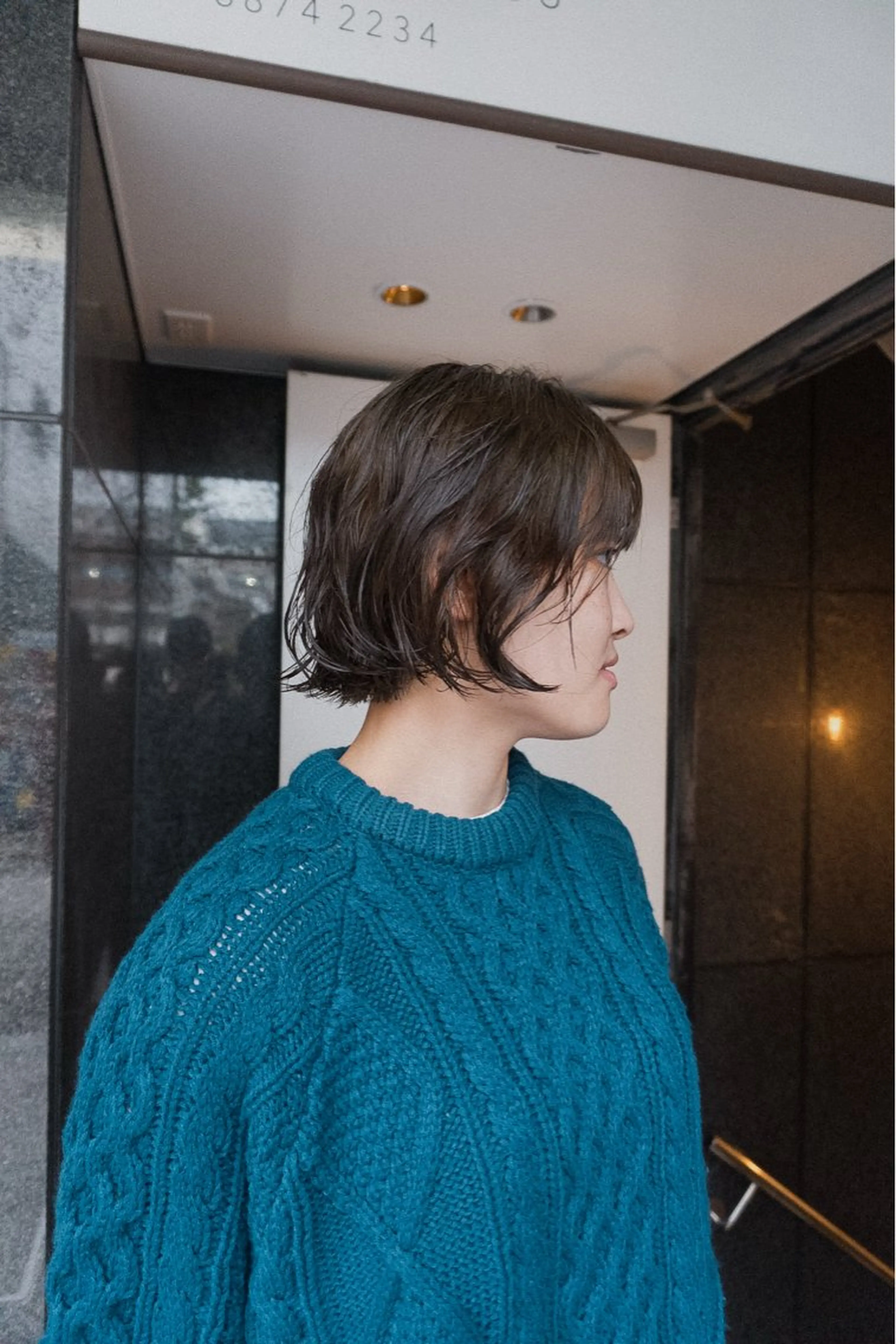 ショート カラー パーマ ボブ トリートメント ニュアンスパーマ カット ヘアカラー パーマ トリートメント 🌿ボブ パーマ高橋啓太🌿のヘアスタイル