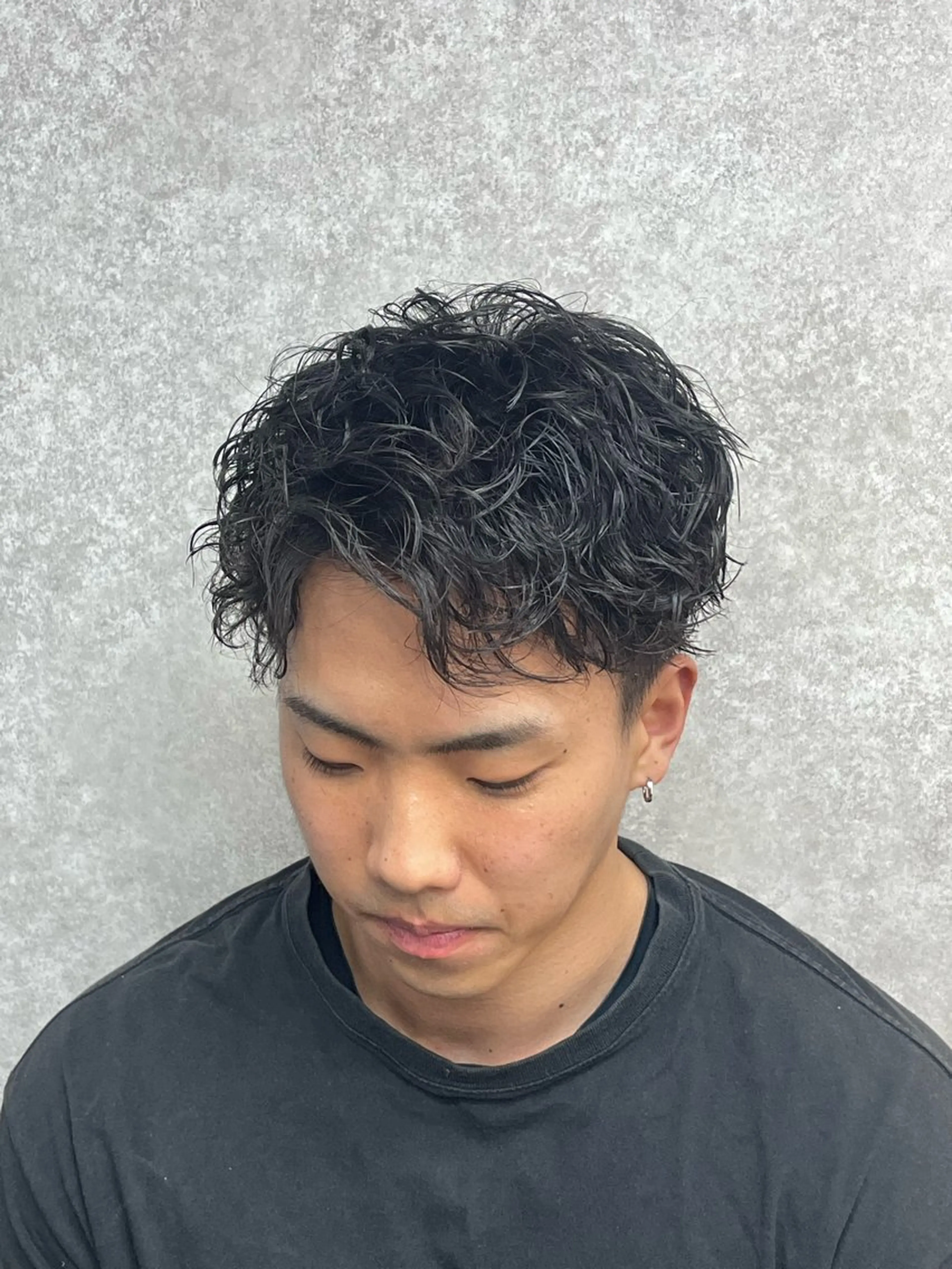 ショート パーマ メンズ 谷 勇汰のヘアスタイル