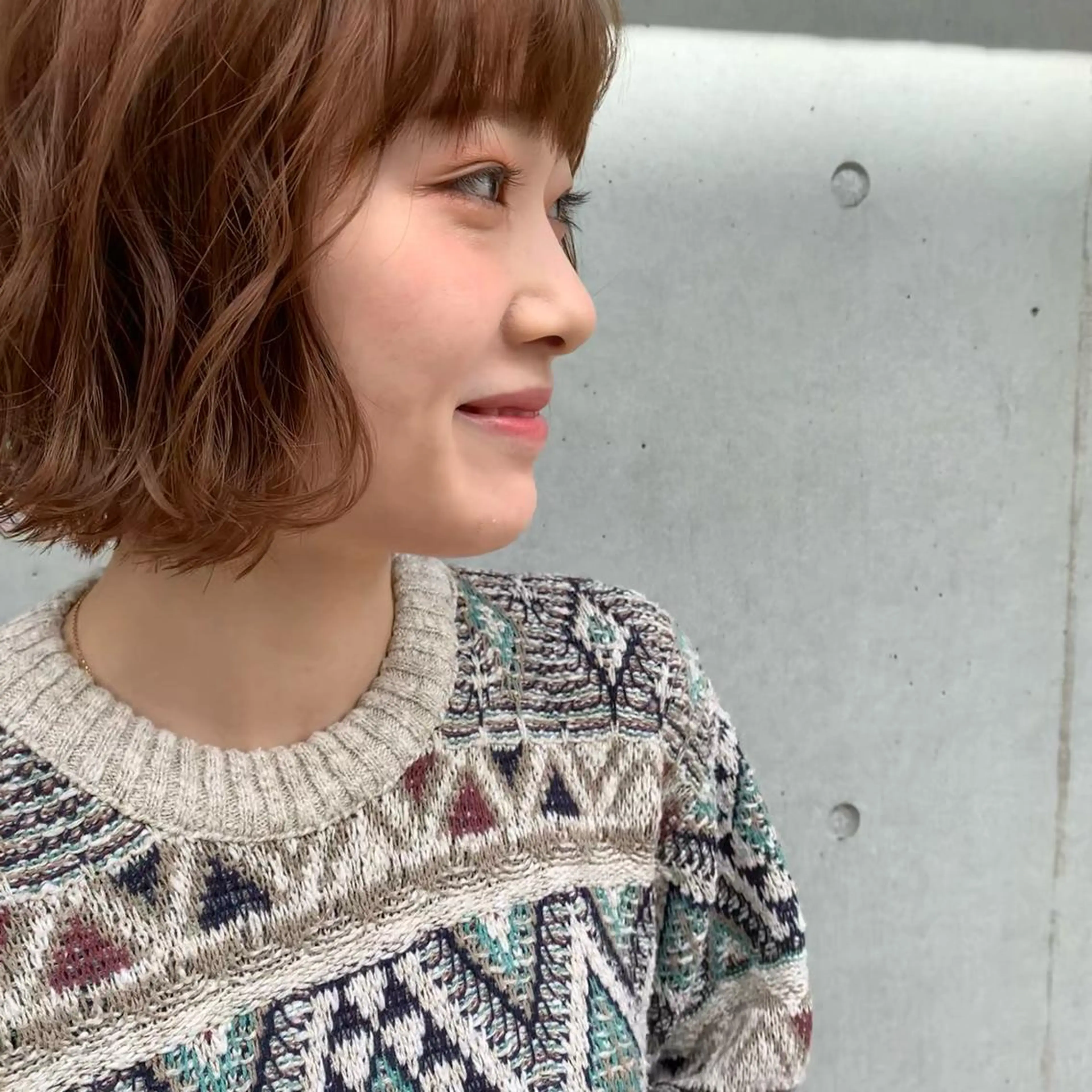 ミディアム トリートメント Ririkoボブ 透明感カラー🤍のヘアスタイル