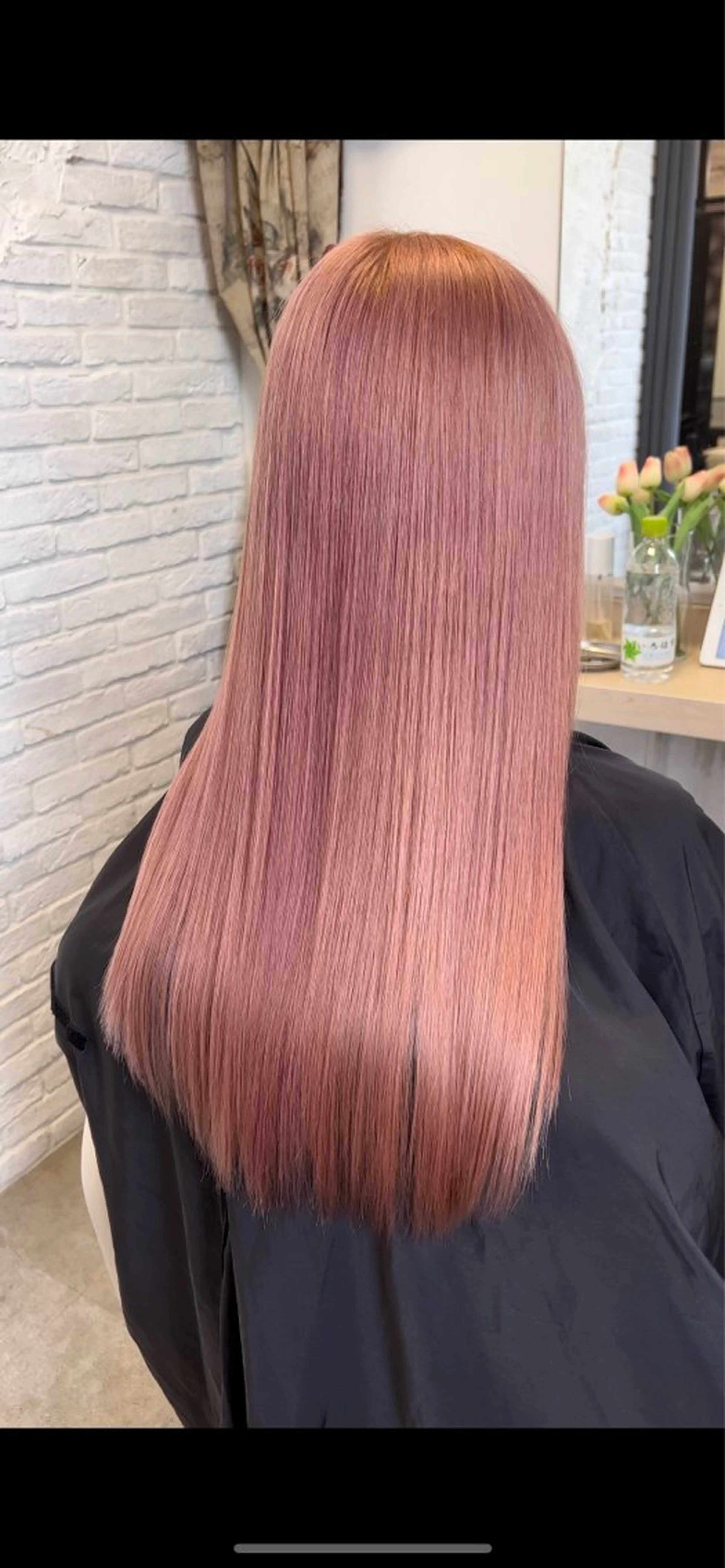 ロング ヘアカラー トリートメント SHIN/レイヤー カット×クロスパーマのヘアスタイル